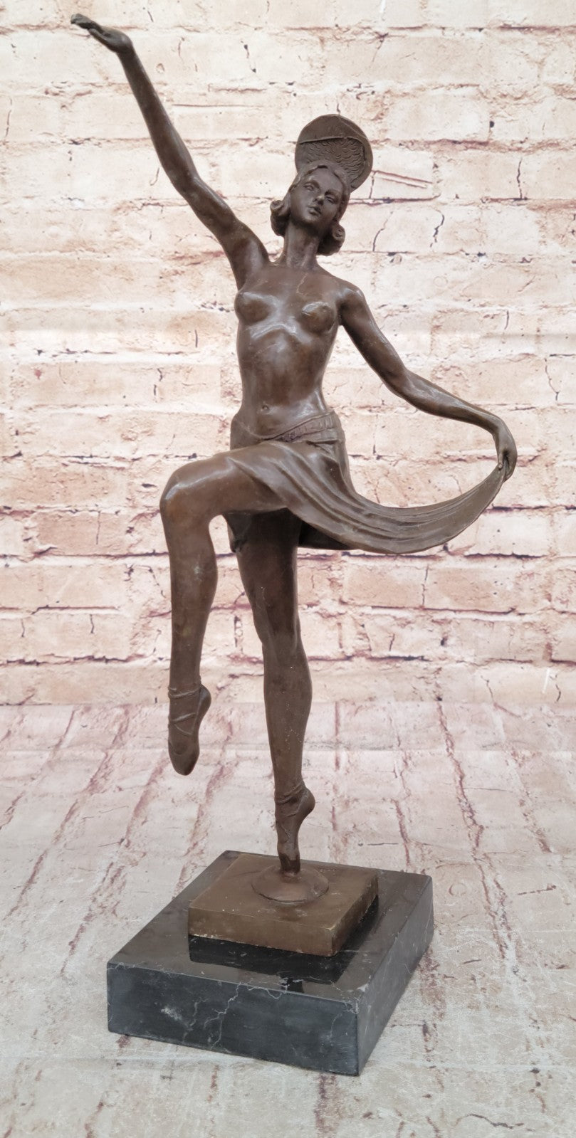 Nude Women Ballerina Dancer Deco Art Large Handcrafted Bronze Sculpture Sale ART