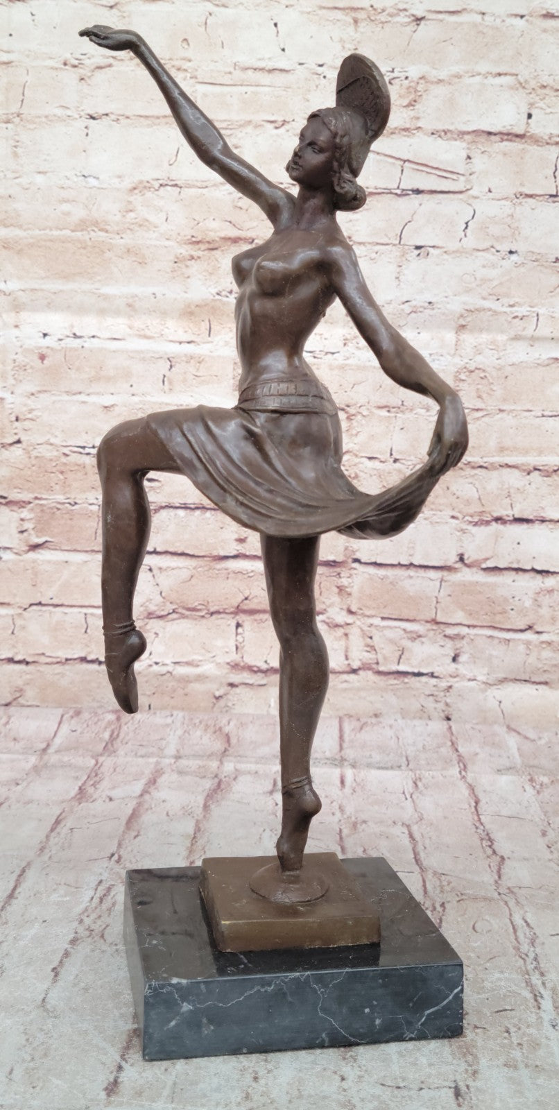Nude Women Ballerina Dancer Deco Art Large Handcrafted Bronze Sculpture Sale ART