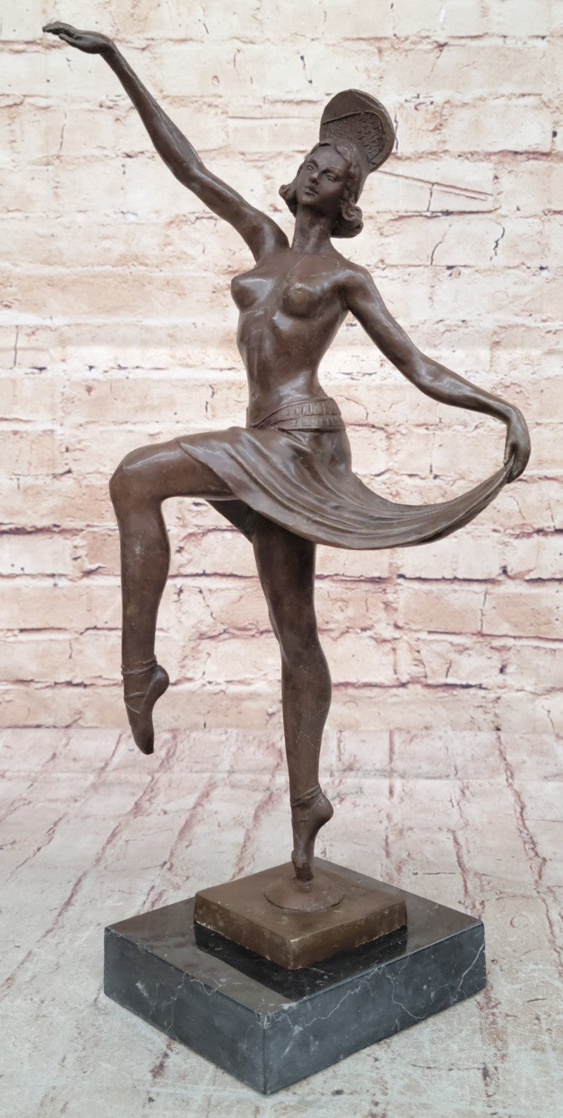 Nude Women Ballerina Dancer Deco Art Large Handcrafted Bronze Sculpture Sale ART