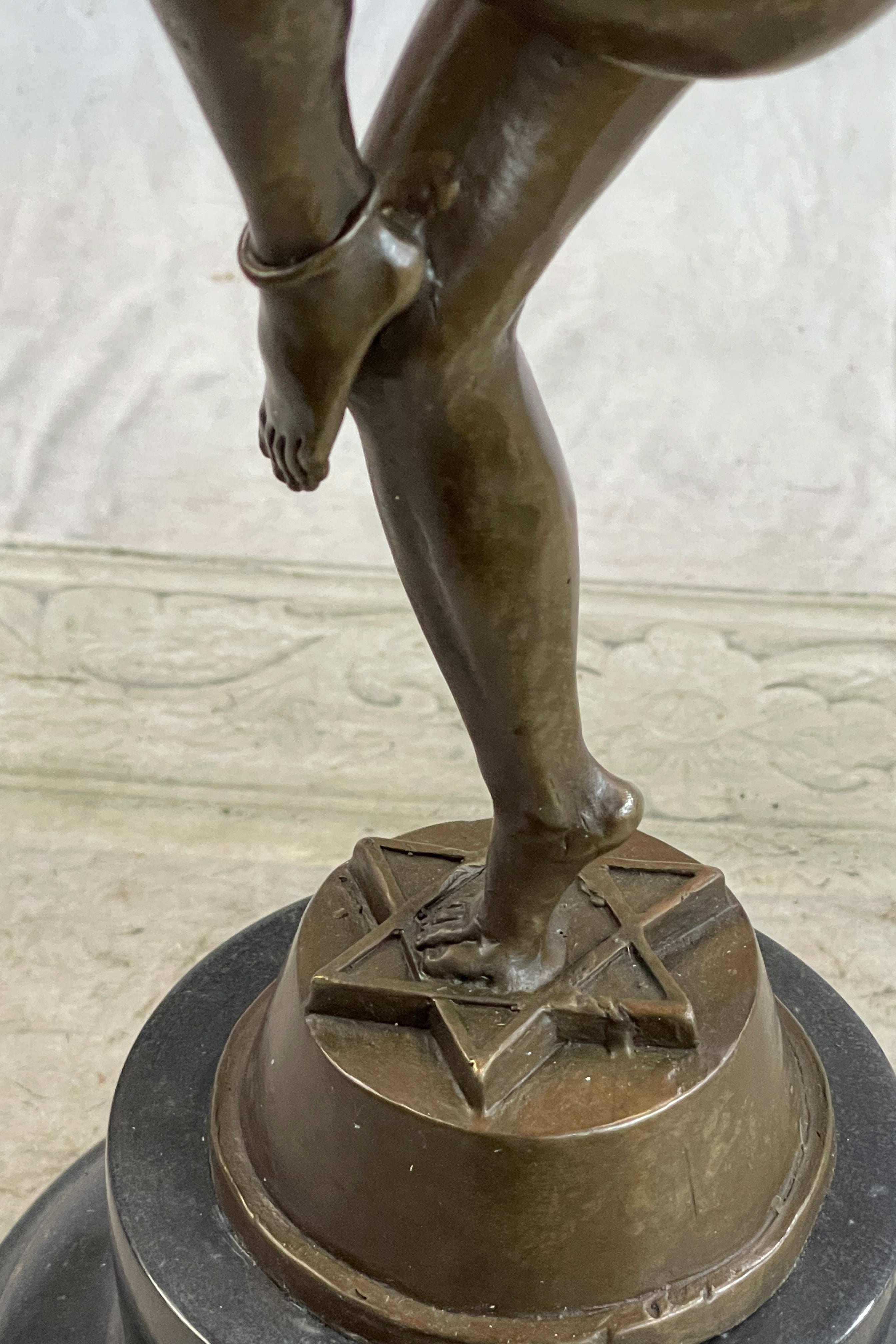 100% Real Nude Bronze Dancer Hand Made Sculpture Museum Quality Work Figurine