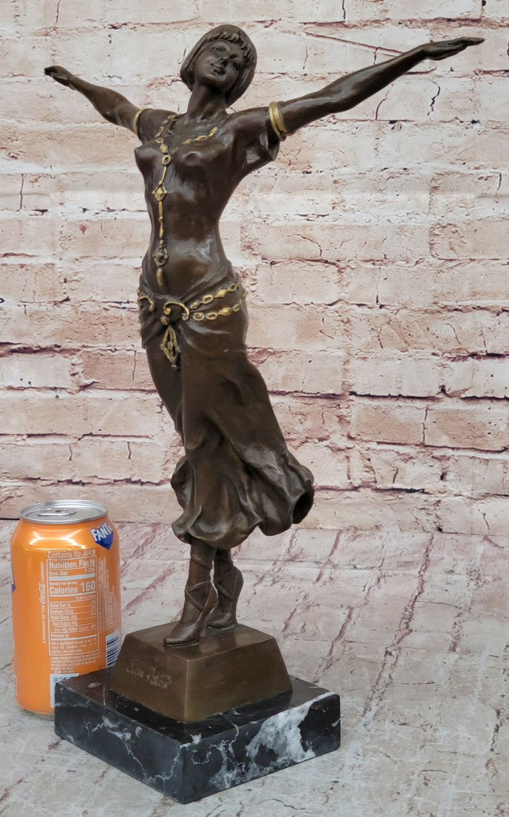 Hand Made Real Bronze Victorian Proper Lady Sculpture Statue Figurine Statue