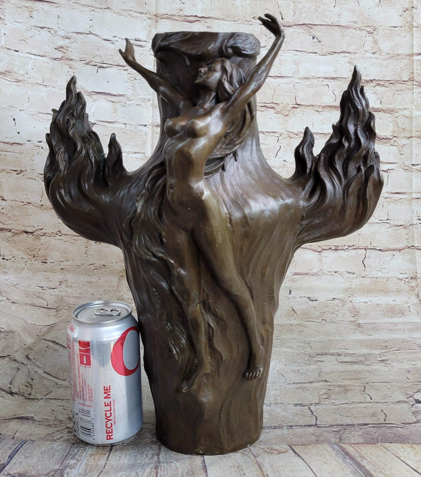 Museum Quality DANCE VASE Louis Chalon French Artist Sculpture Nude Statue