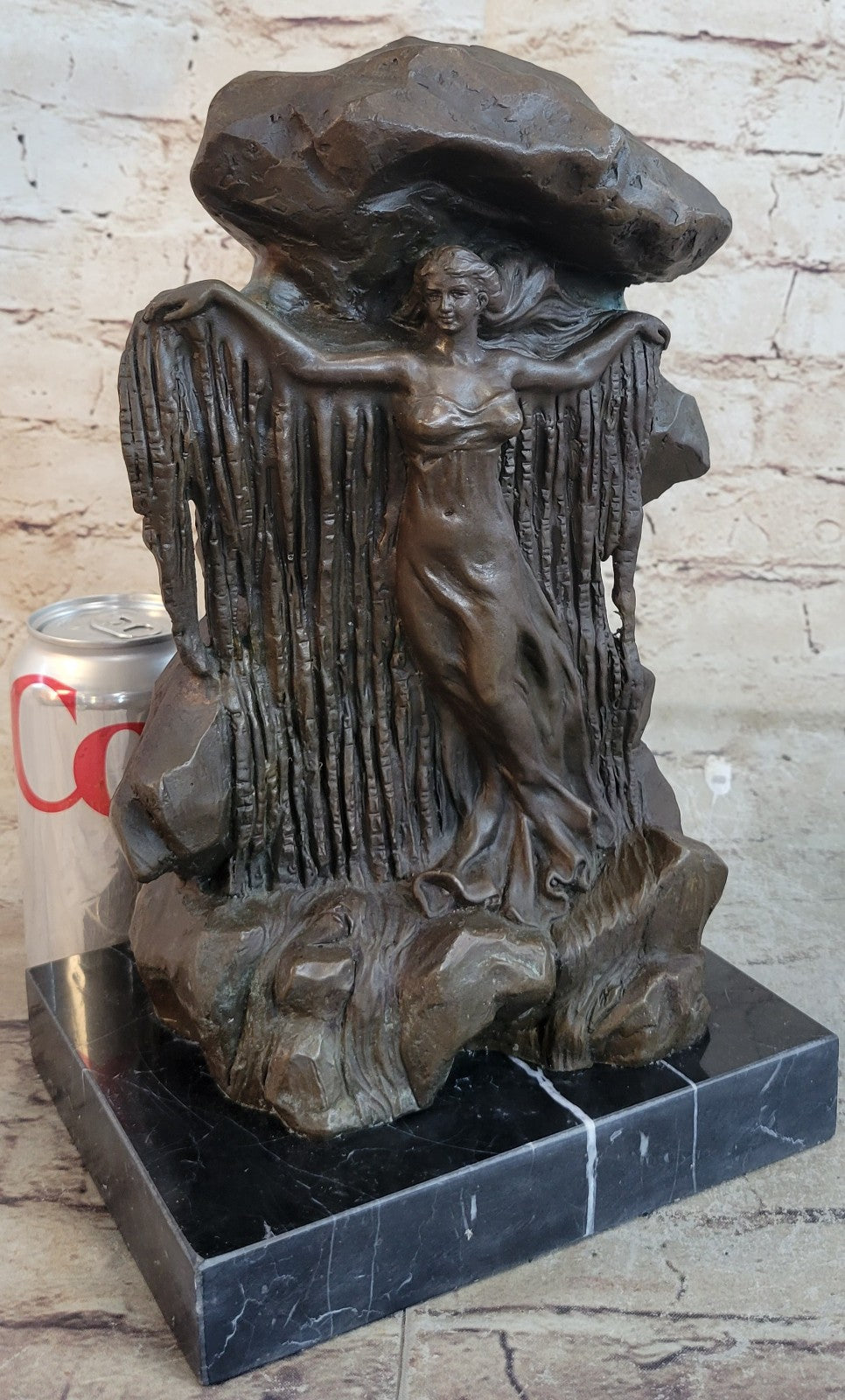 Elegant Female Bronze Sculpture Statue Museum Quality Sensual Wall Figurine