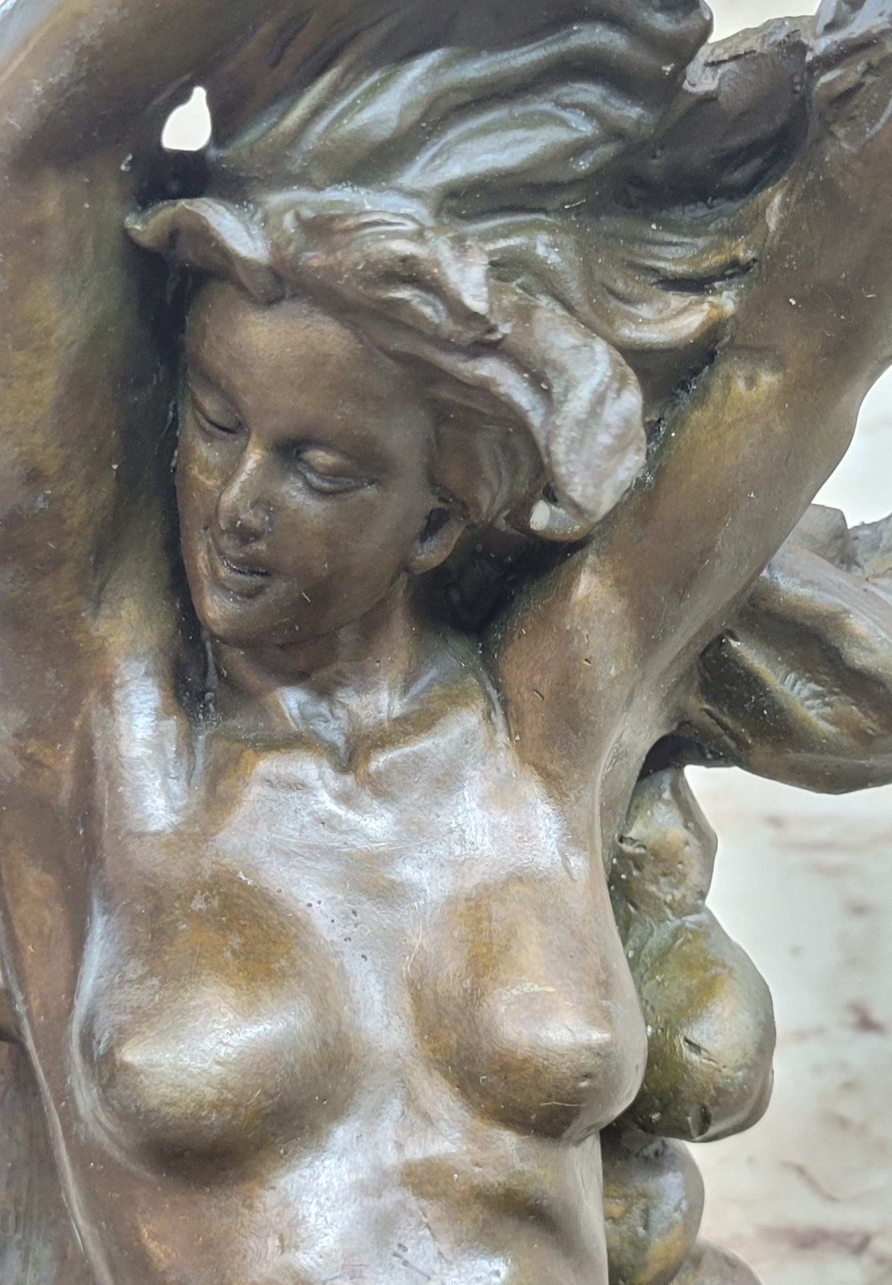 Young Nude Girl Hot Cast Venus Resting Bronze Sculpture Statue Figurine Deal Art