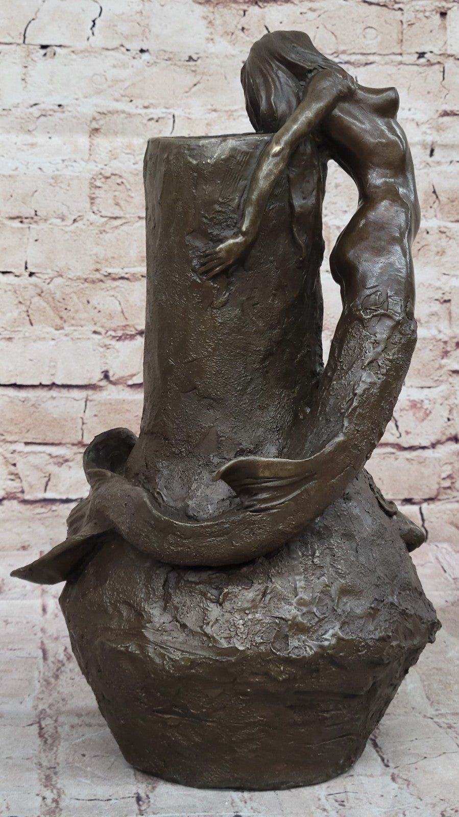 Handcrafted bronze sculpture SALE Merm Vitaleh Aldo Nouveau Art Original Signed