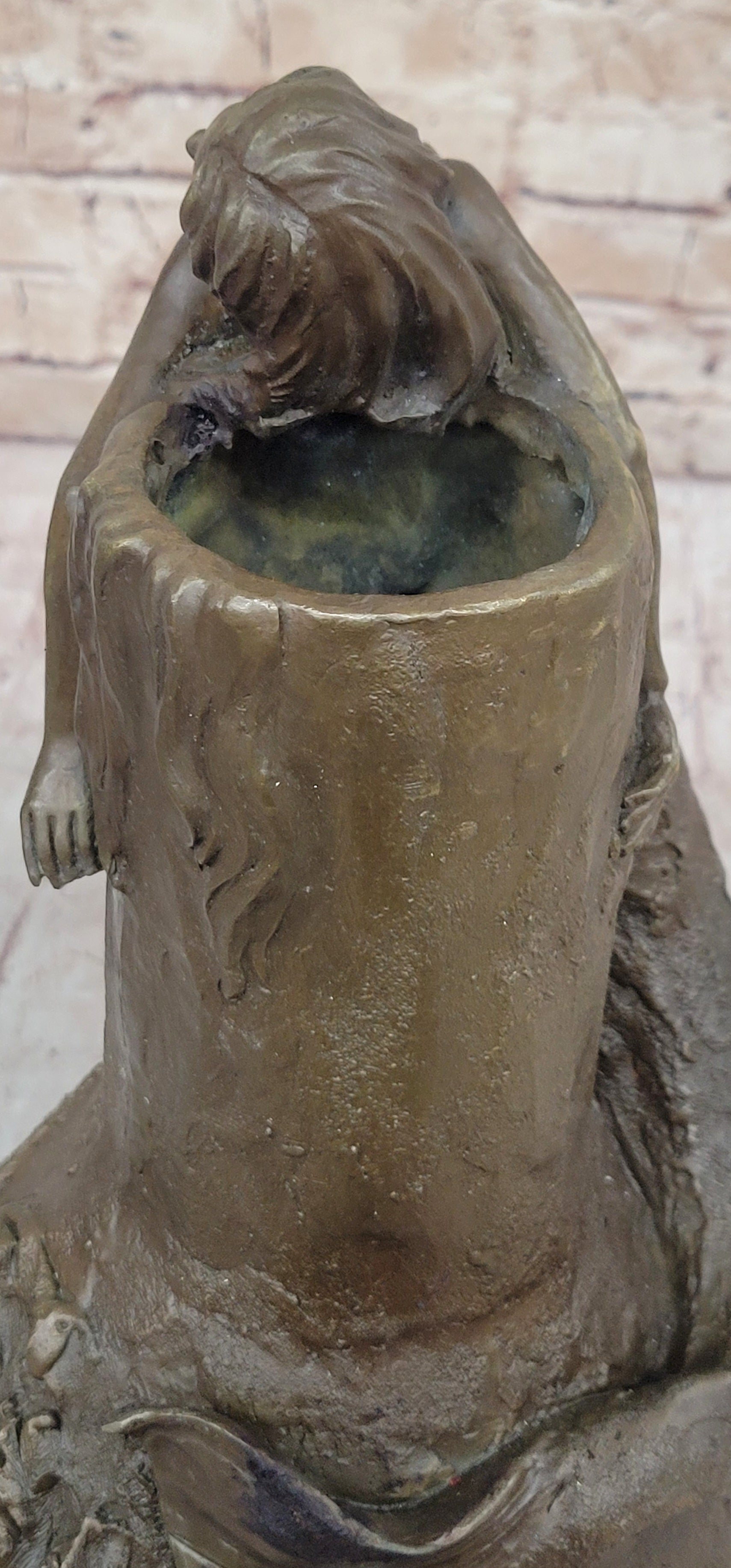 Handcrafted bronze sculpture SALE Merm Vitaleh Aldo Nouveau Art Original Signed