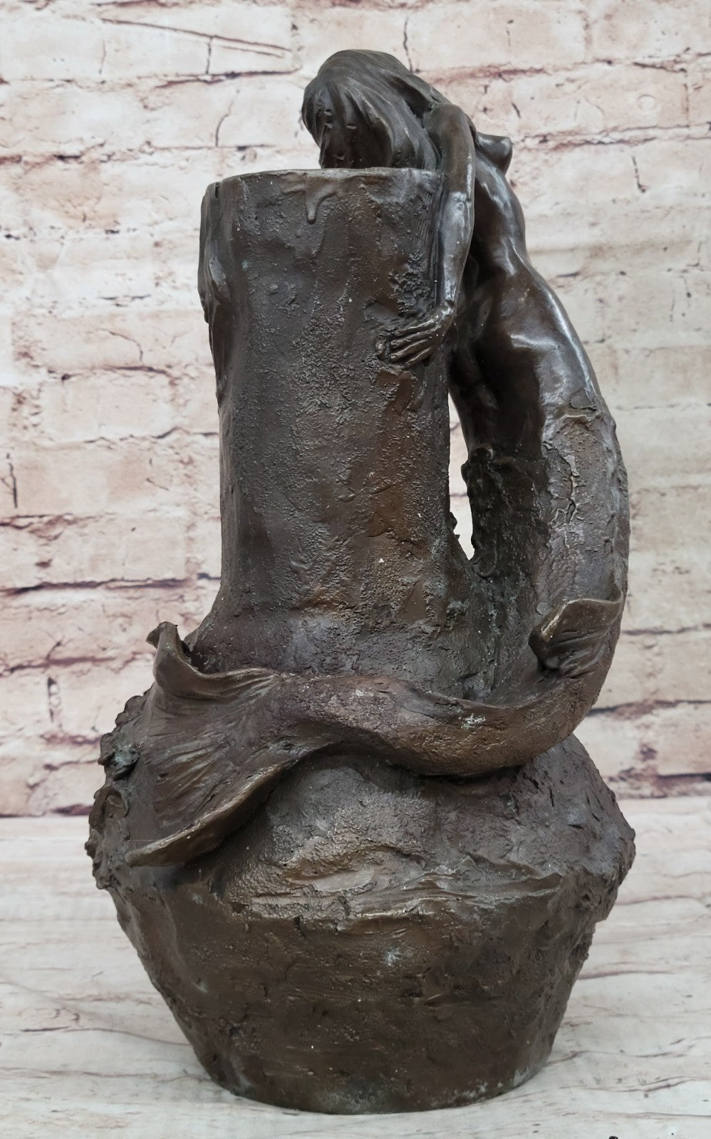 Mermaid Pure Lady Home Collectibles Bronze Sculpture Statue Figurine Figure Sale