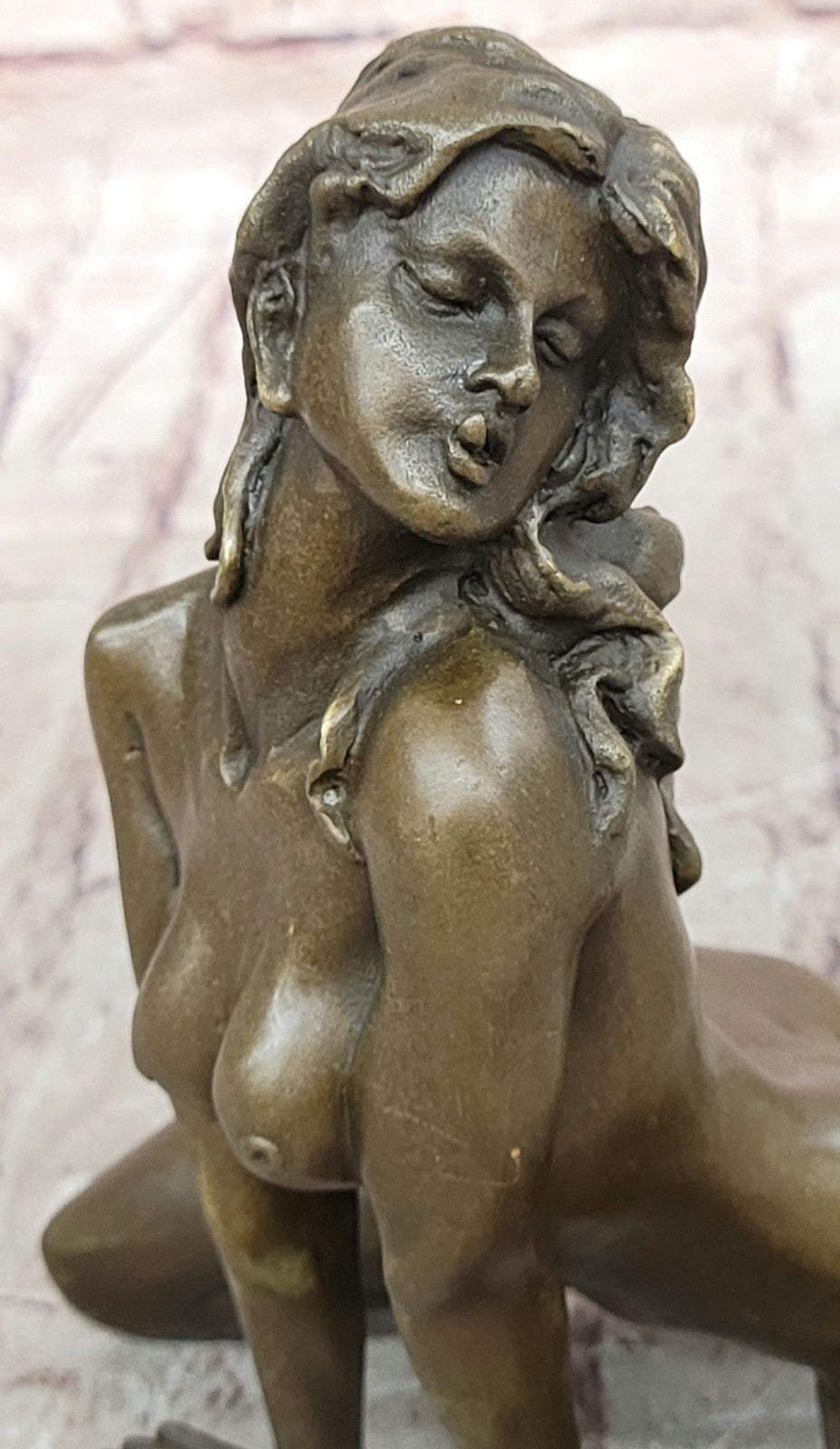 Erotic Nude Bronze - The Slave - Hot Cast Handcrafted Signed by Odegaard Statue