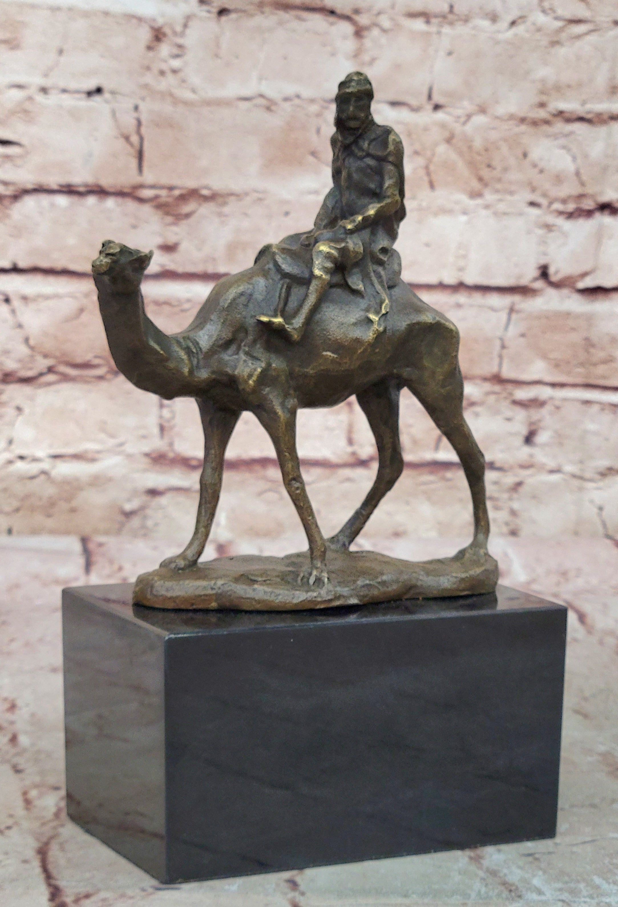 RARE Franz Bergman Austrian Bronze Orientalist Horse & Rider Statue Sculpture