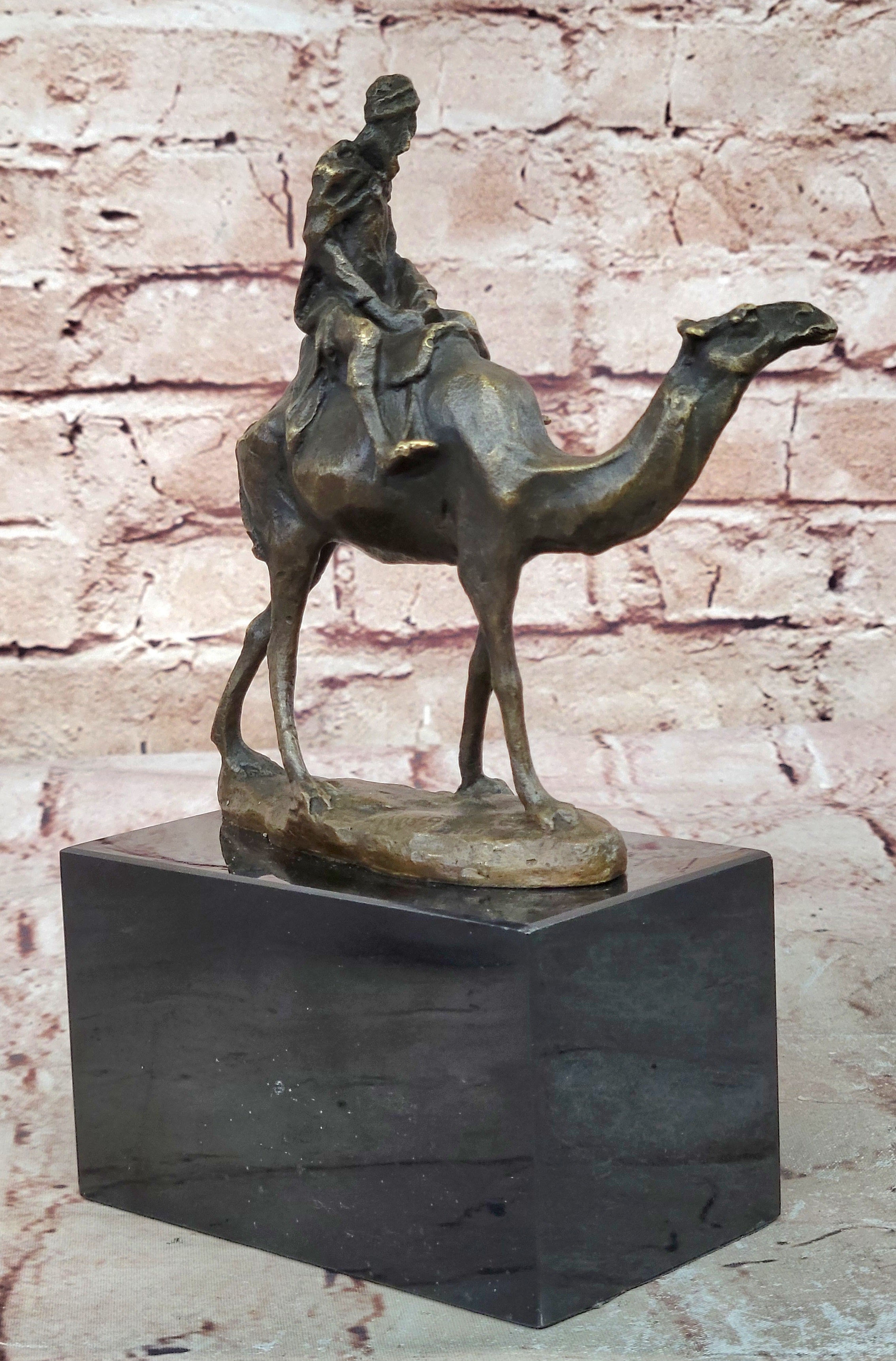 RARE Franz Bergman Austrian Bronze Orientalist Horse & Rider Statue Sculpture