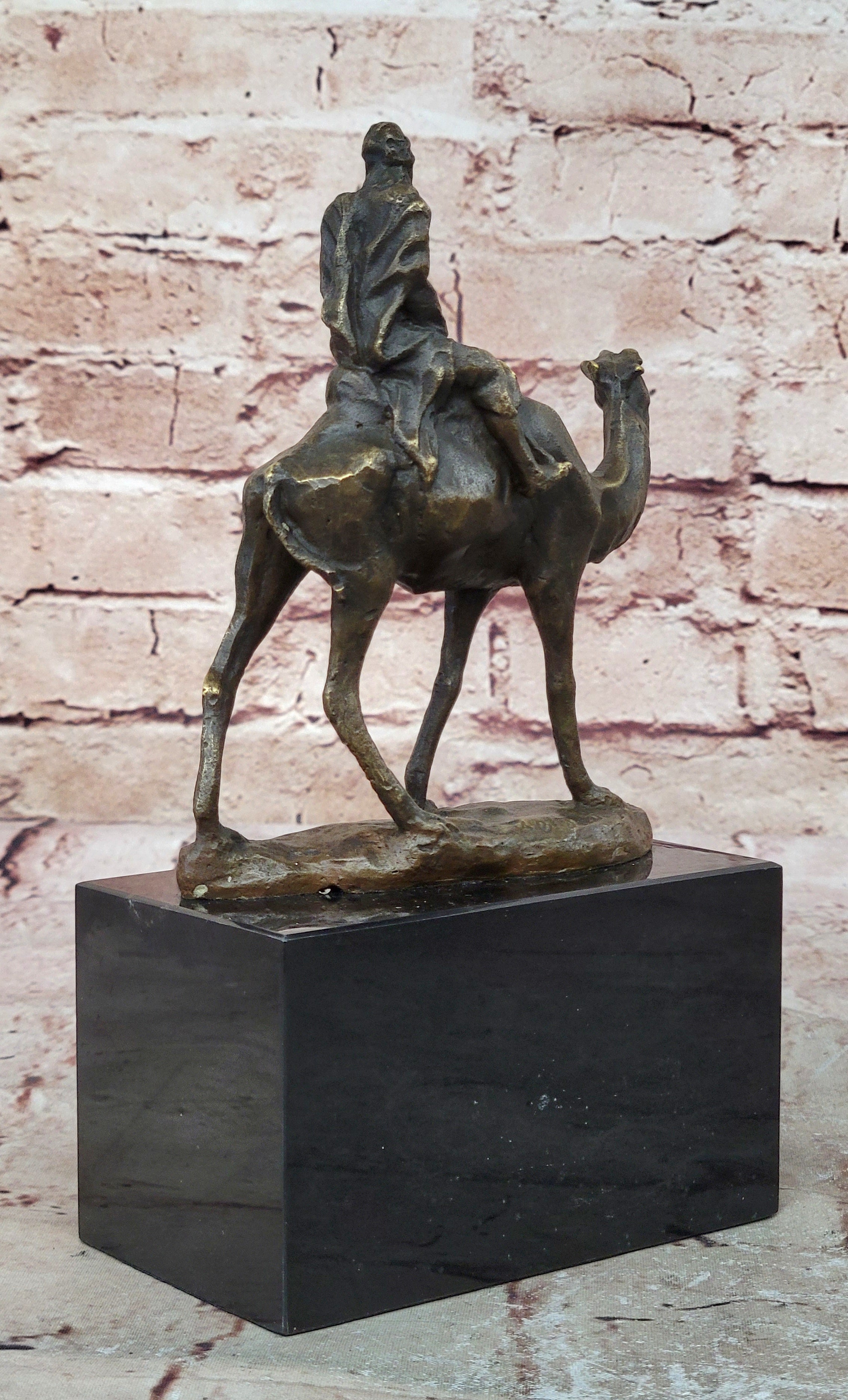 RARE Franz Bergman Austrian Bronze Orientalist Horse & Rider Statue Sculpture