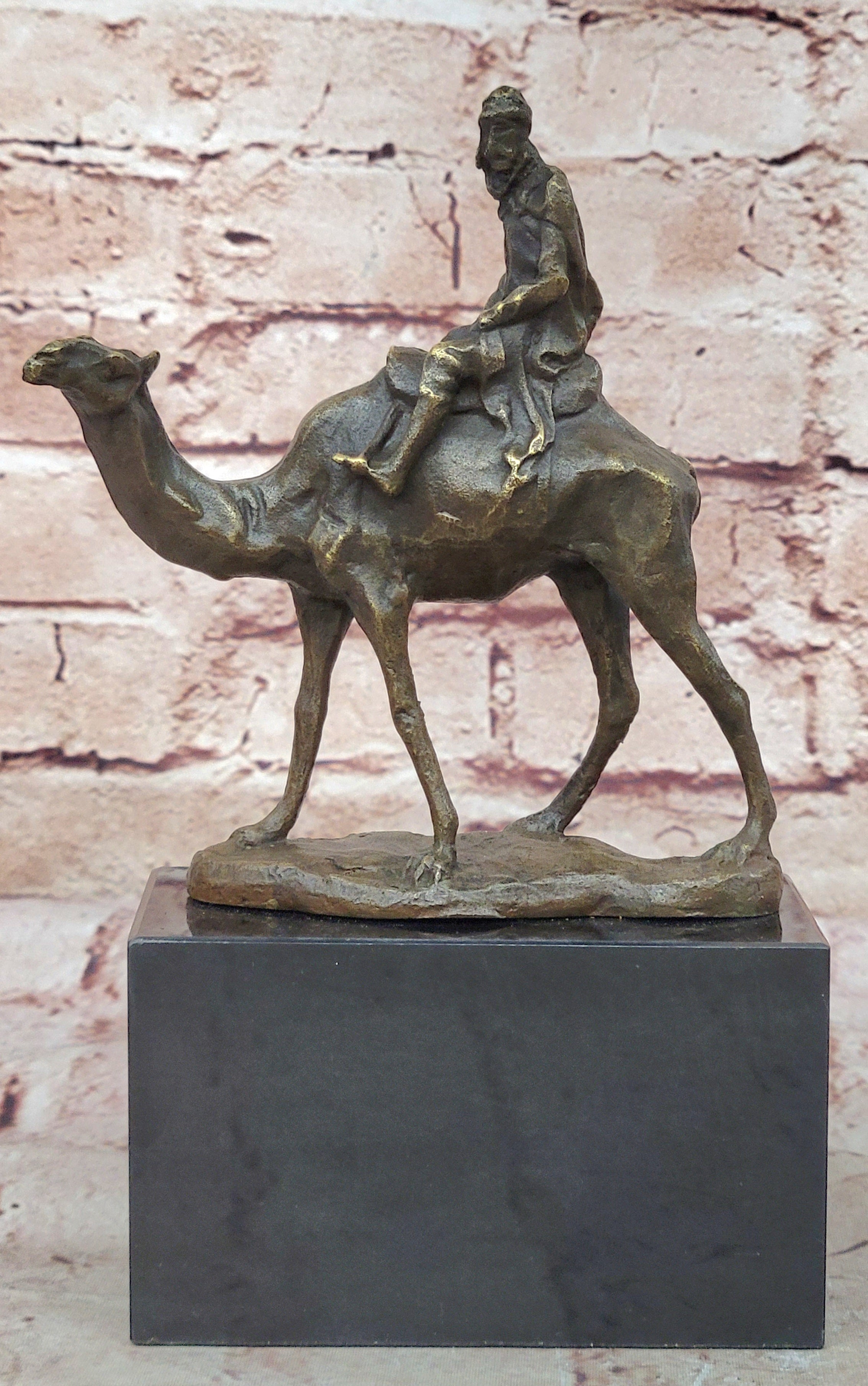 RARE Franz Bergman Austrian Bronze Orientalist Horse & Rider Statue Sculpture
