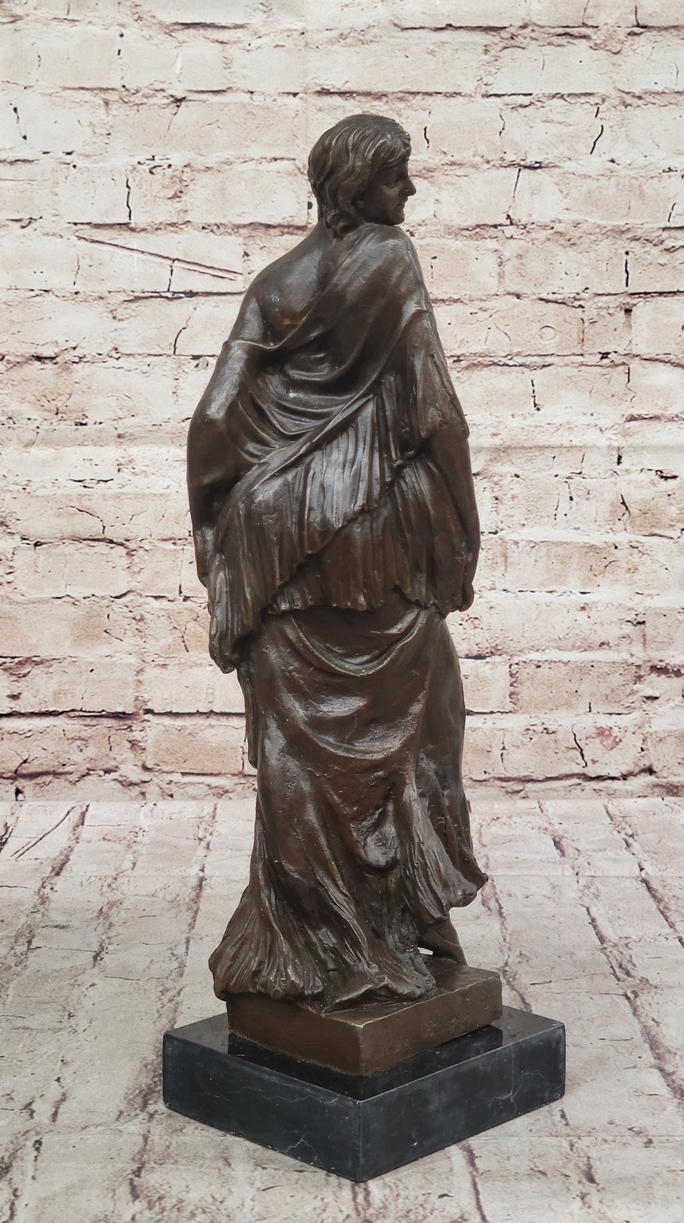 Lady Sexy Sensual Actress Woman Fashion Art Decor Bronze Marble Base Statue Sale