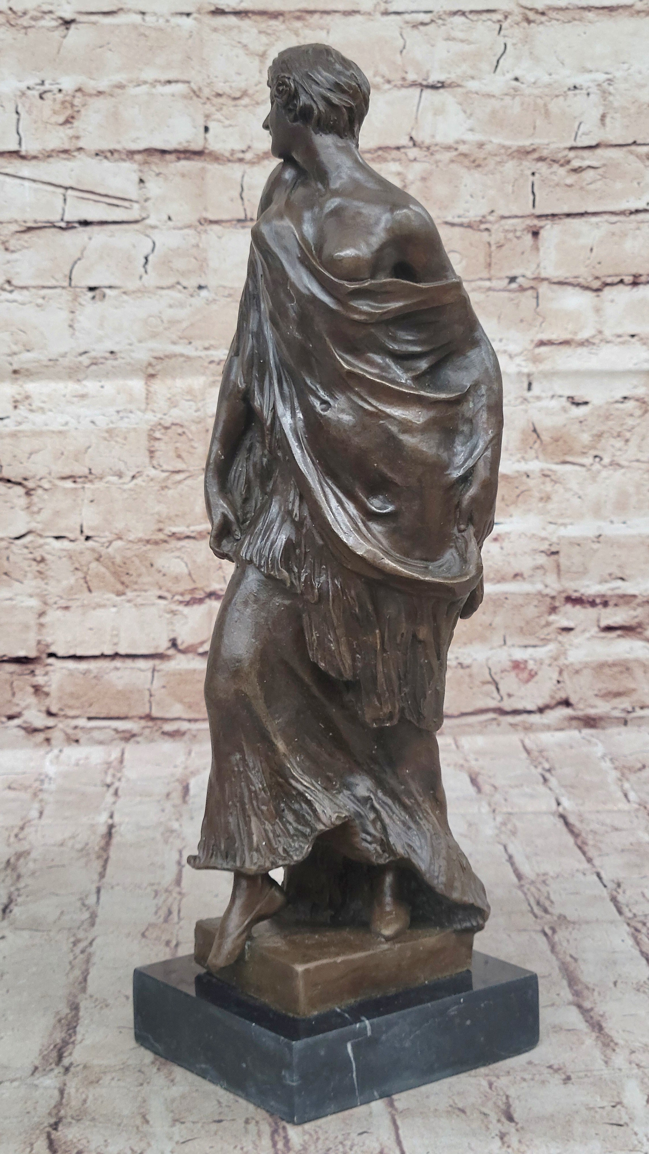 Lady Sexy Sensual Actress Woman Fashion Art Decor Bronze Marble Base Statue Sale