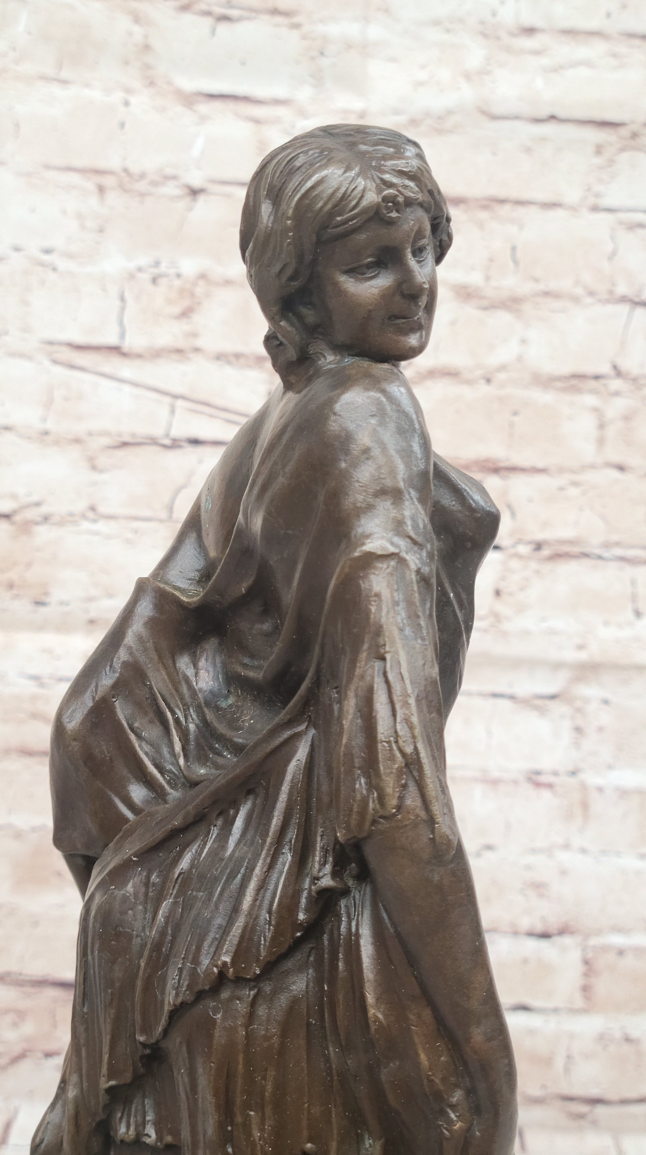Lady Sexy Sensual Actress Woman Fashion Art Decor Bronze Marble Base Statue Sale