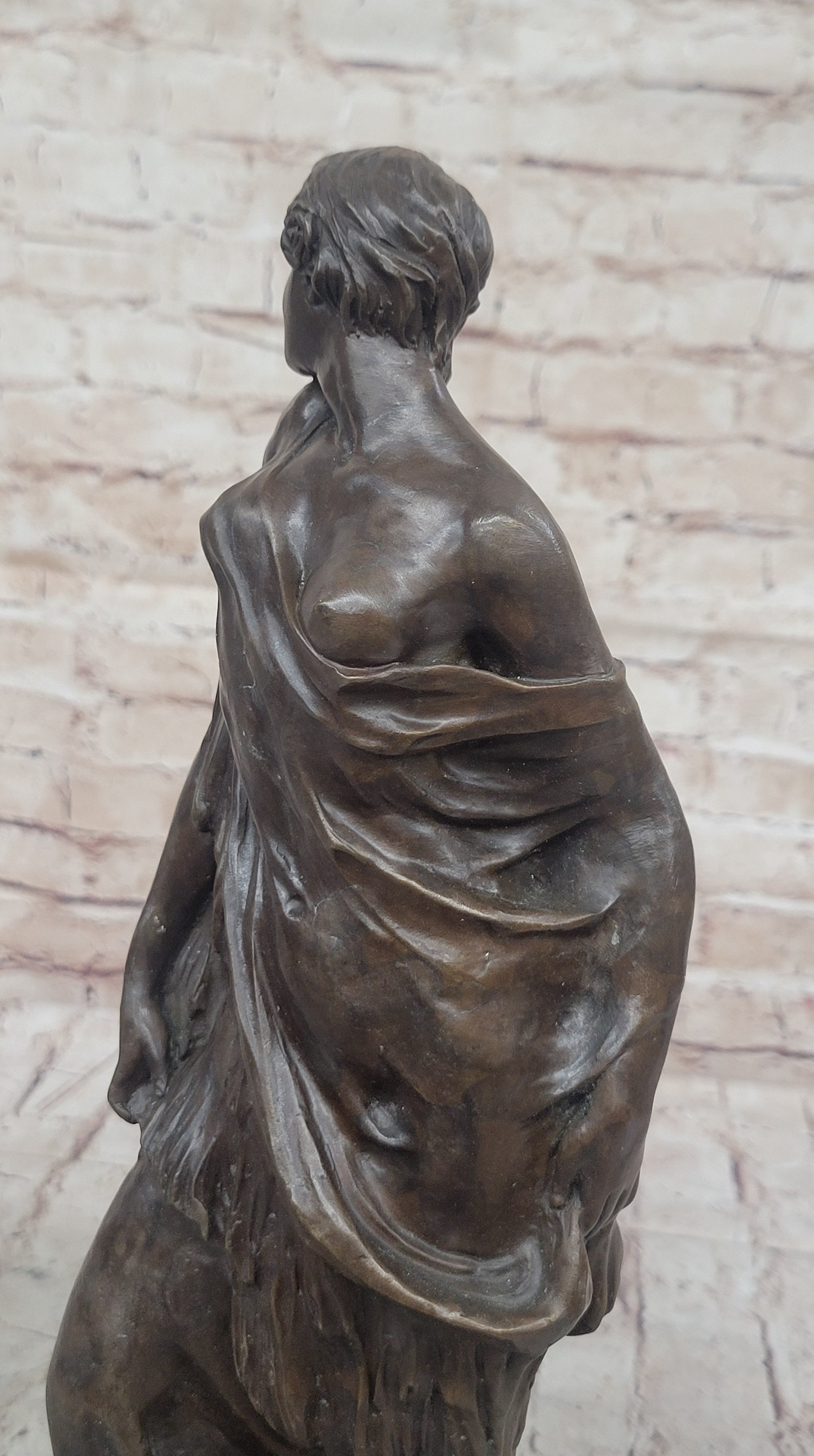 Lady Sexy Sensual Actress Woman Fashion Art Decor Bronze Marble Base Statue Sale