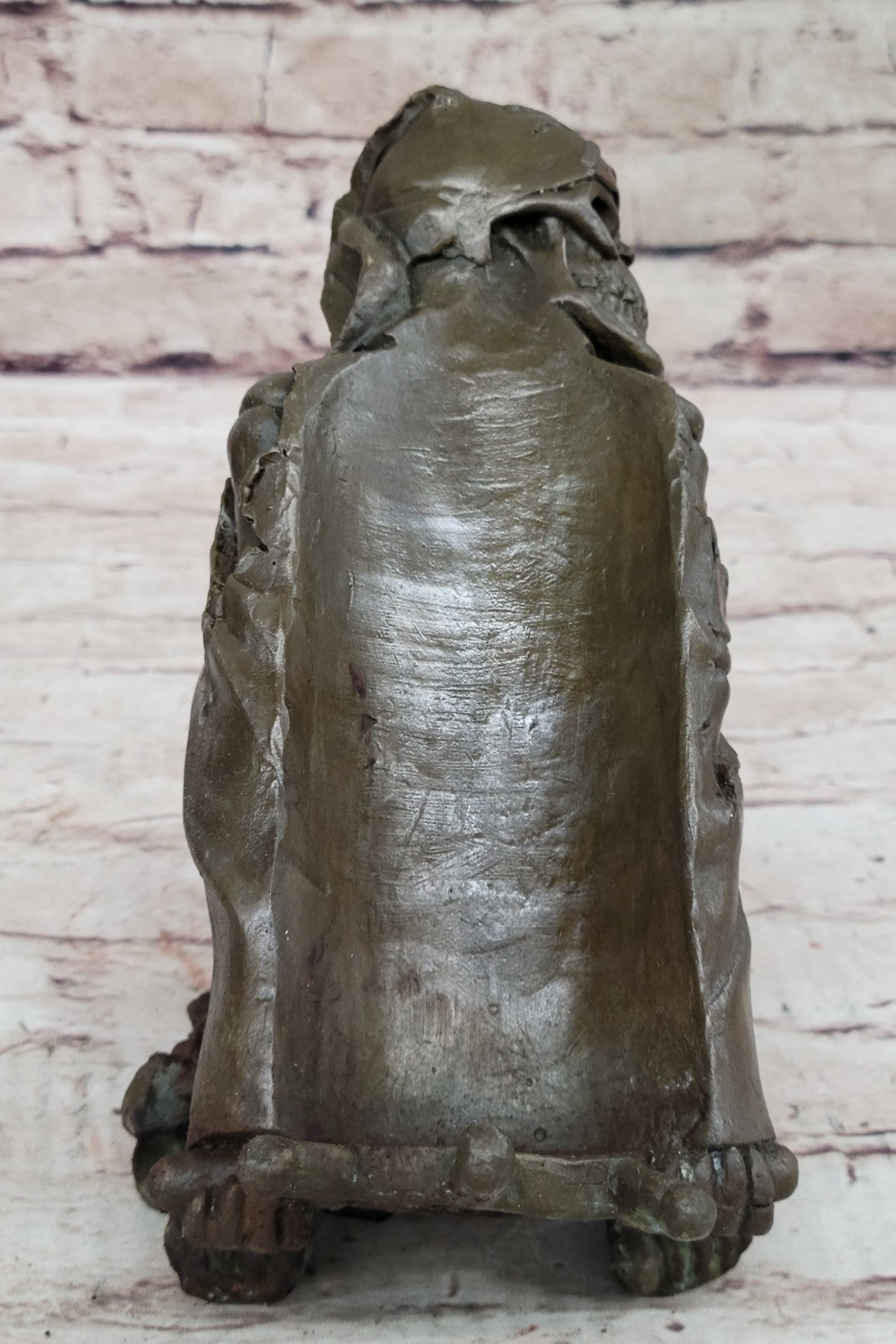 Skelton Laying Wine Holder Bronze Statue Sculpture Figurine Hot Cast Art Décor