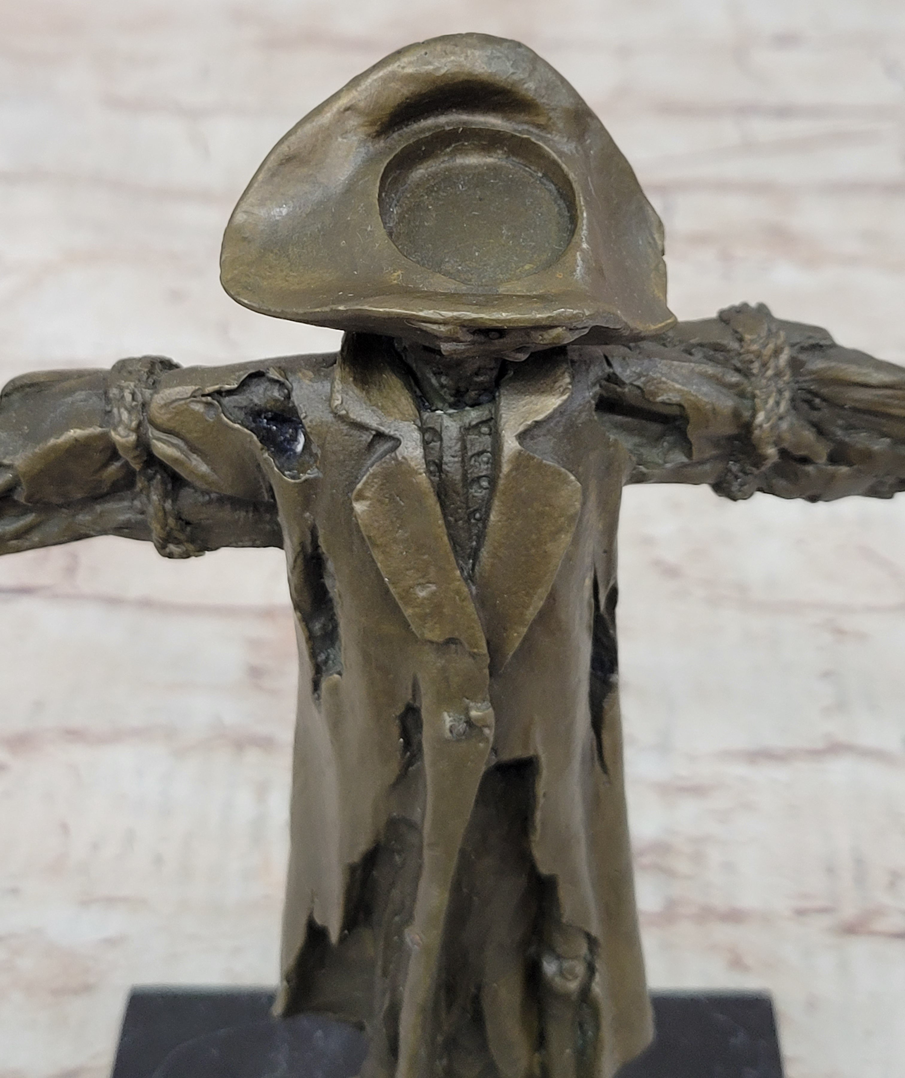 Skeleton Pirate Bronze Skulpture Head Dagger Gothic Figure Statue Art Deco SALE