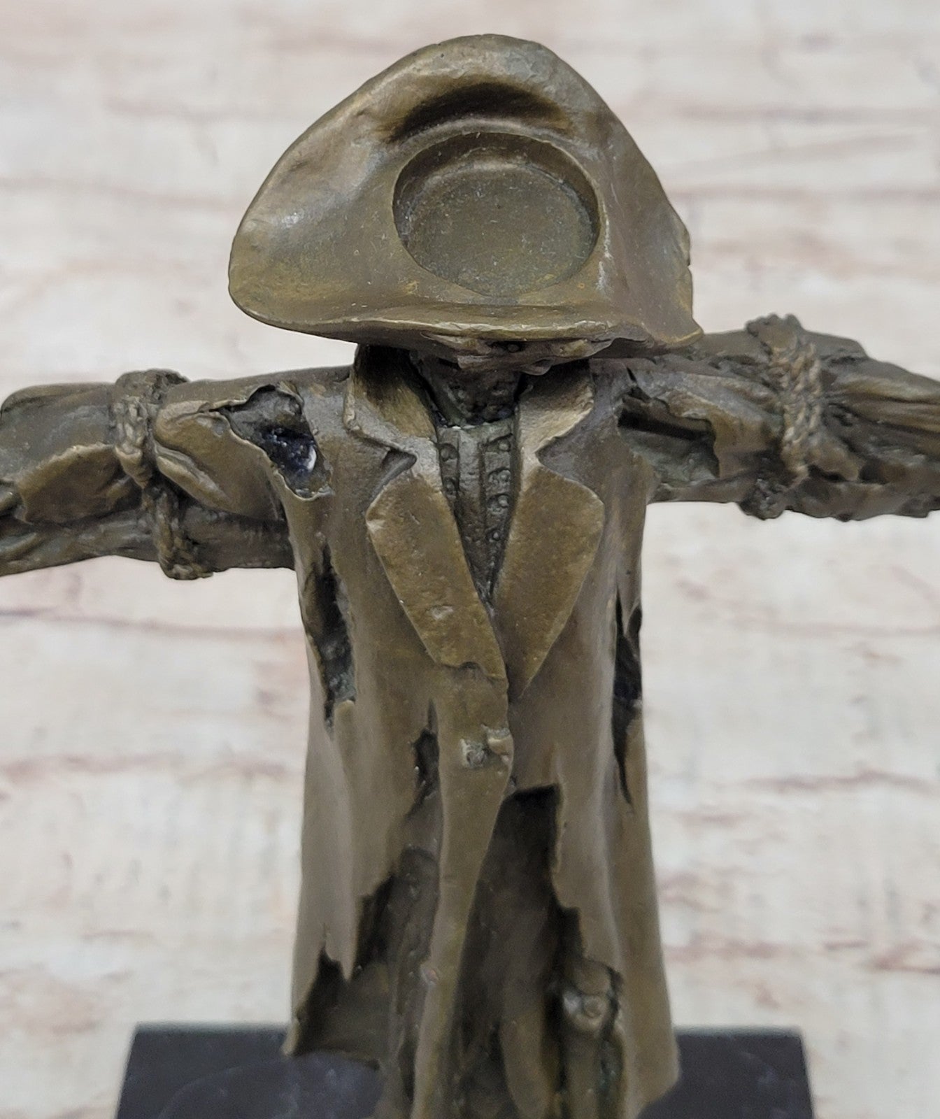 Skeleton Pirate Bronze Skulpture Head Dagger Gothic Figure Statue Art Deco SALE