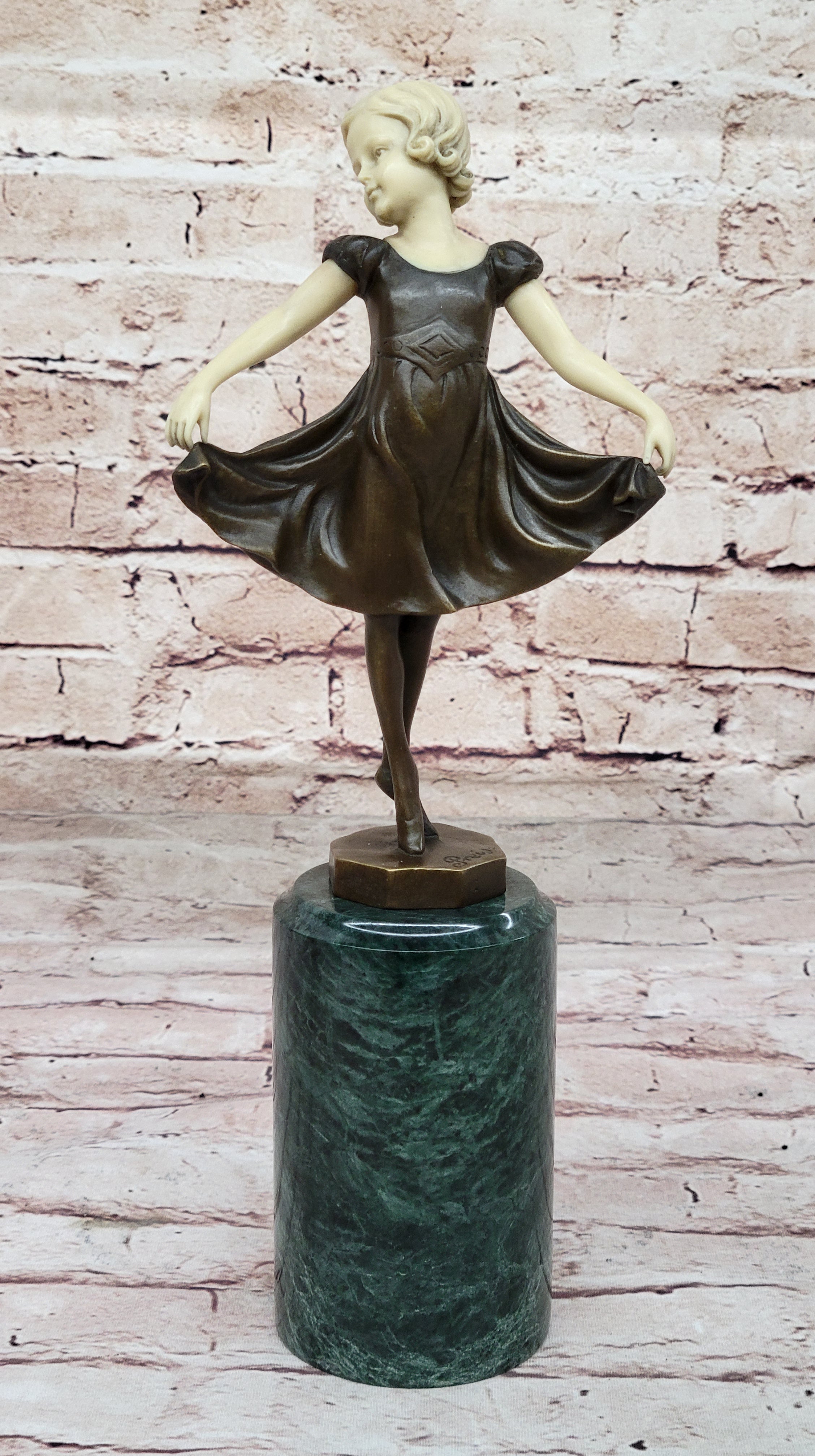 Large Prima Ballerina Bronze Sculpture Gift Nouveau Deco Figurine statue Figure