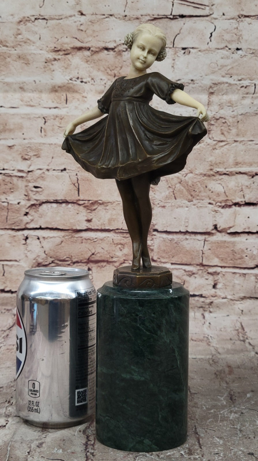 ART DECO Künstler Bronze Mädchen mit Reif sign. PREISS Figur Figurine Home Decor
