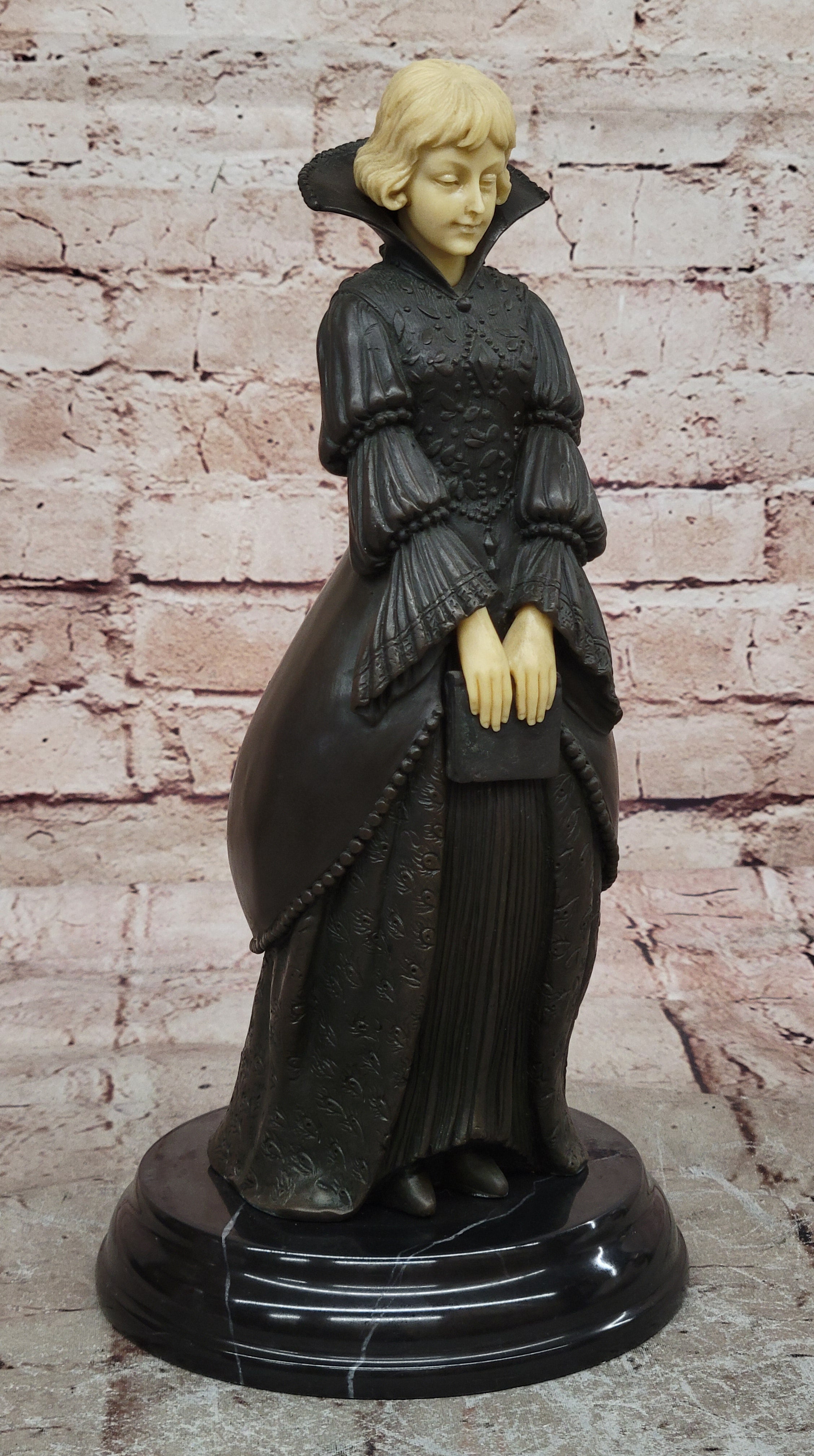 Arc Metal Jean French Lady Crusader Bronze Sculpture Statue Figurine Figure T