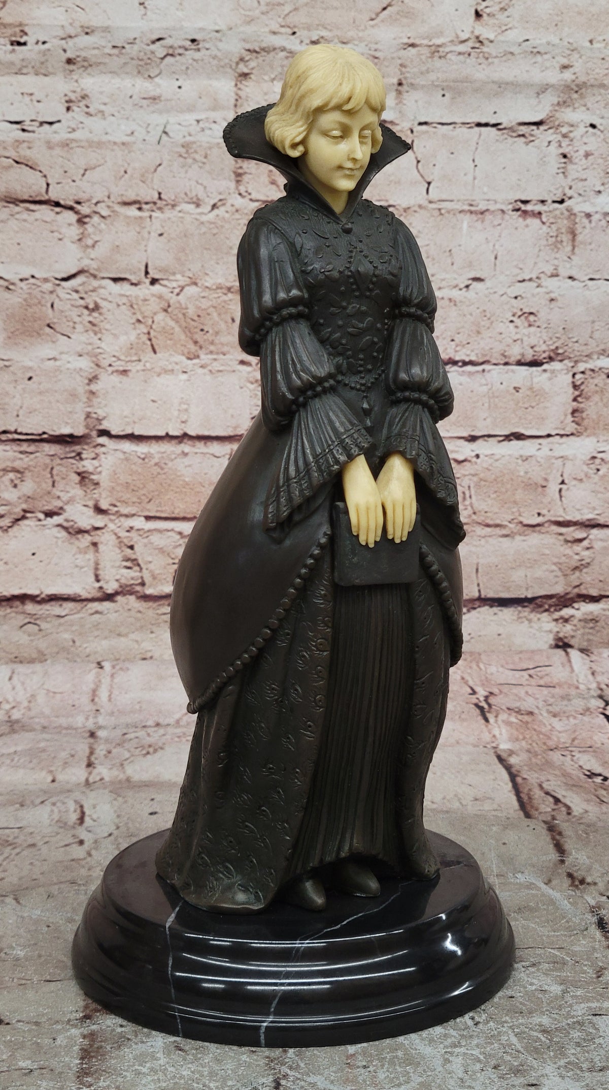Arc Metal Jean French Lady Crusader Bronze Sculpture Statue Figurine Figure T