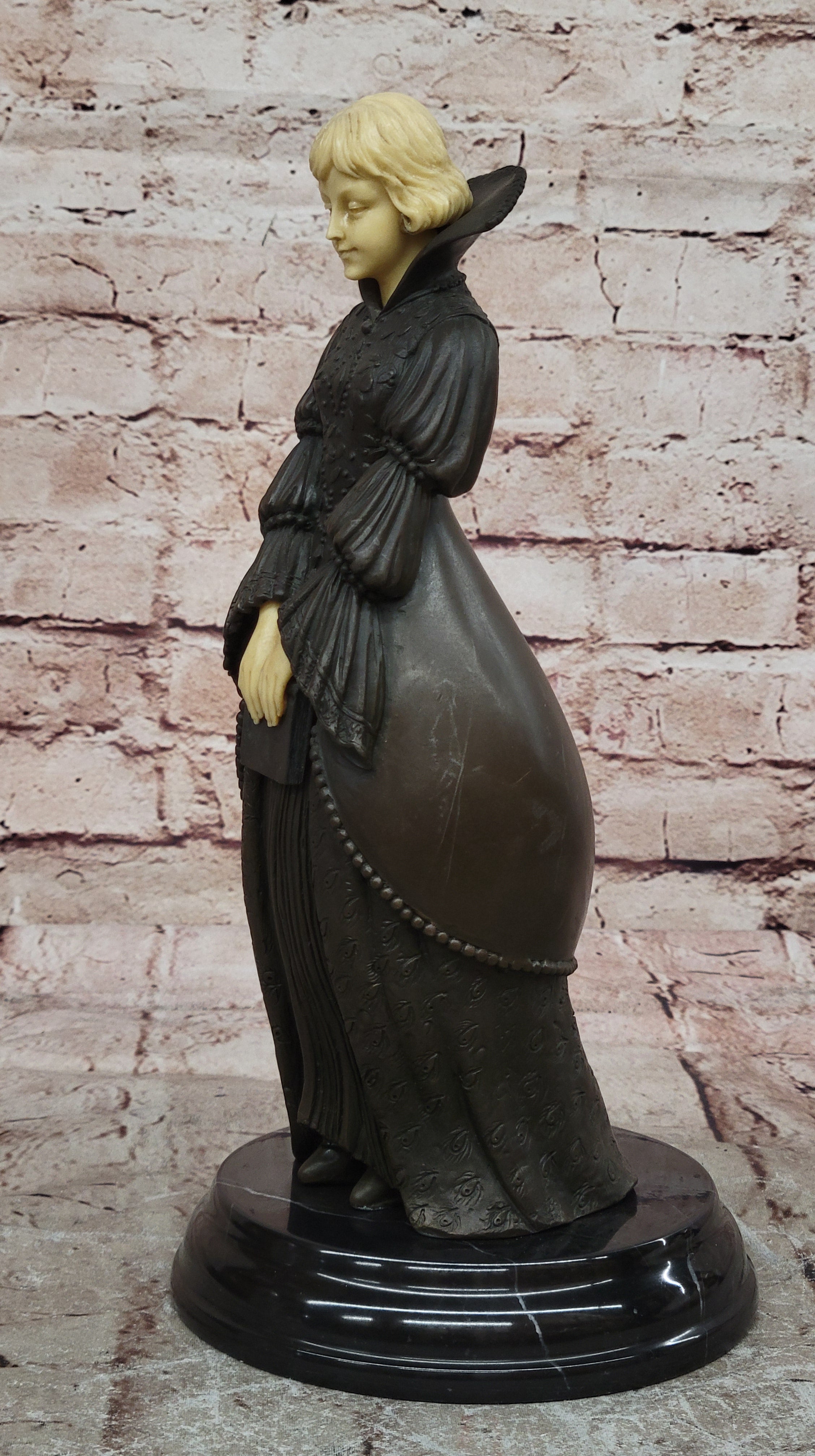 Arc Metal Jean French Lady Crusader Bronze Sculpture Statue Figurine Figure T