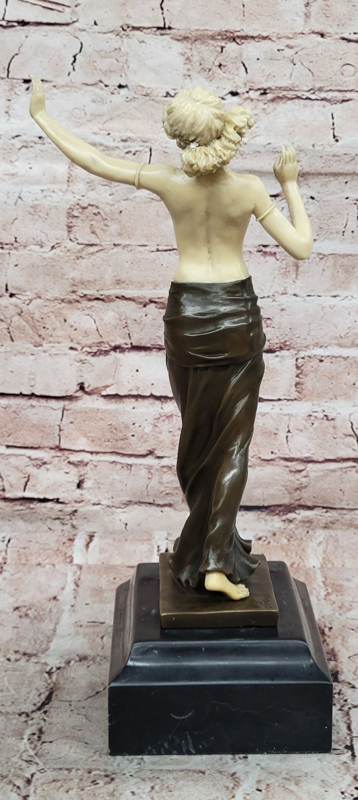 Combination of Real Bronze and Decor Sculpture Hot Cast Erotic Woman Figure