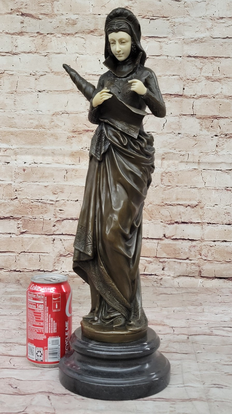 Albert Ernest Carrier Belleuse Lady Bronze Statue Fine Art Collector`s Figurine