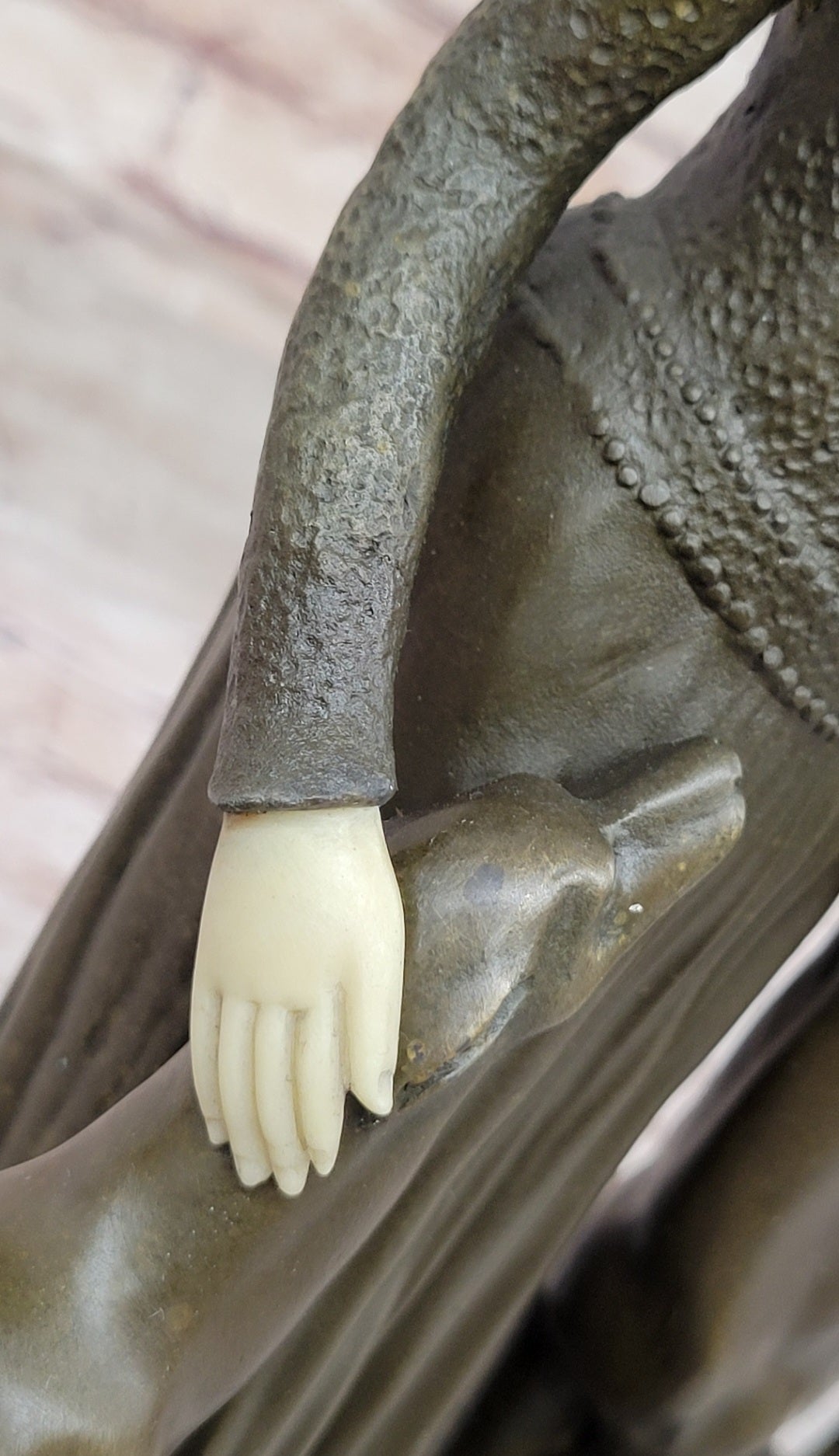 Handcrafted Bronze Art Deco Friends Forever Lady with Dogs Statue Chiparus