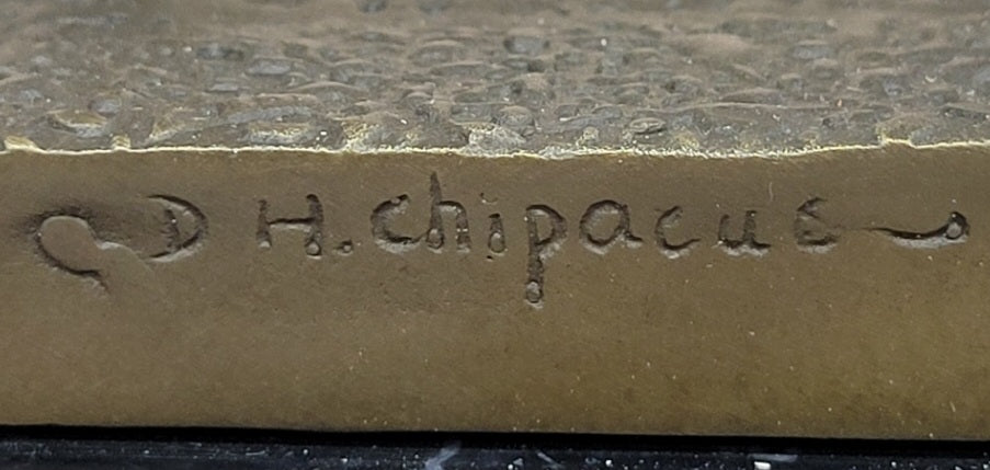 Handcrafted Bronze Art Deco Friends Forever Lady with Dogs Statue Chiparus