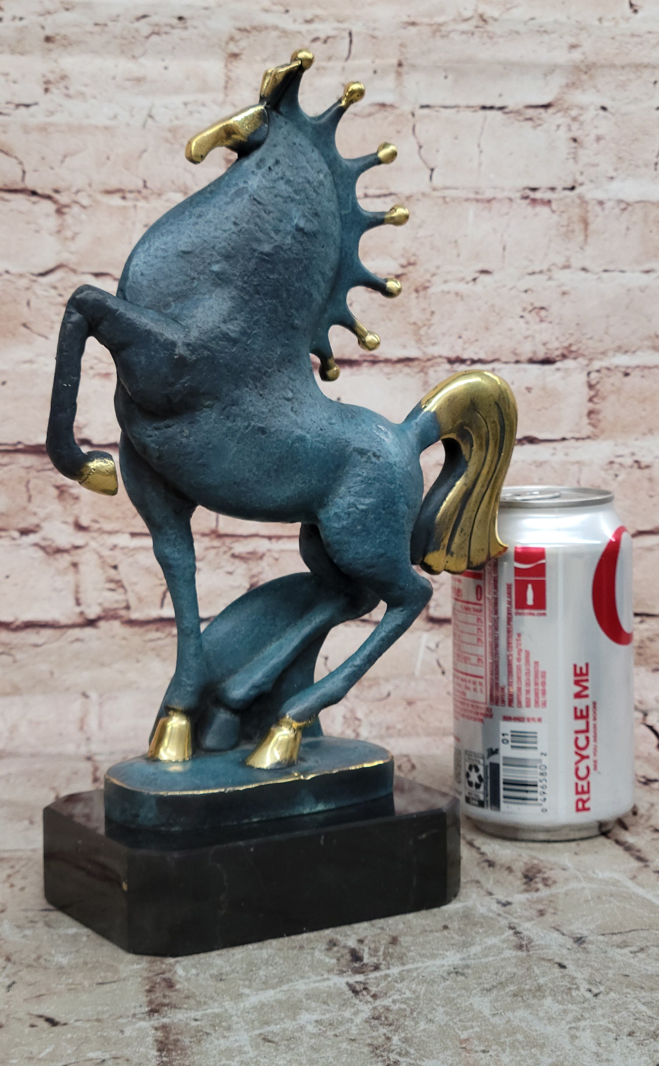 Artisanal Bronze Statue - Tang Horse Reflections by Miguel Lopez Sale