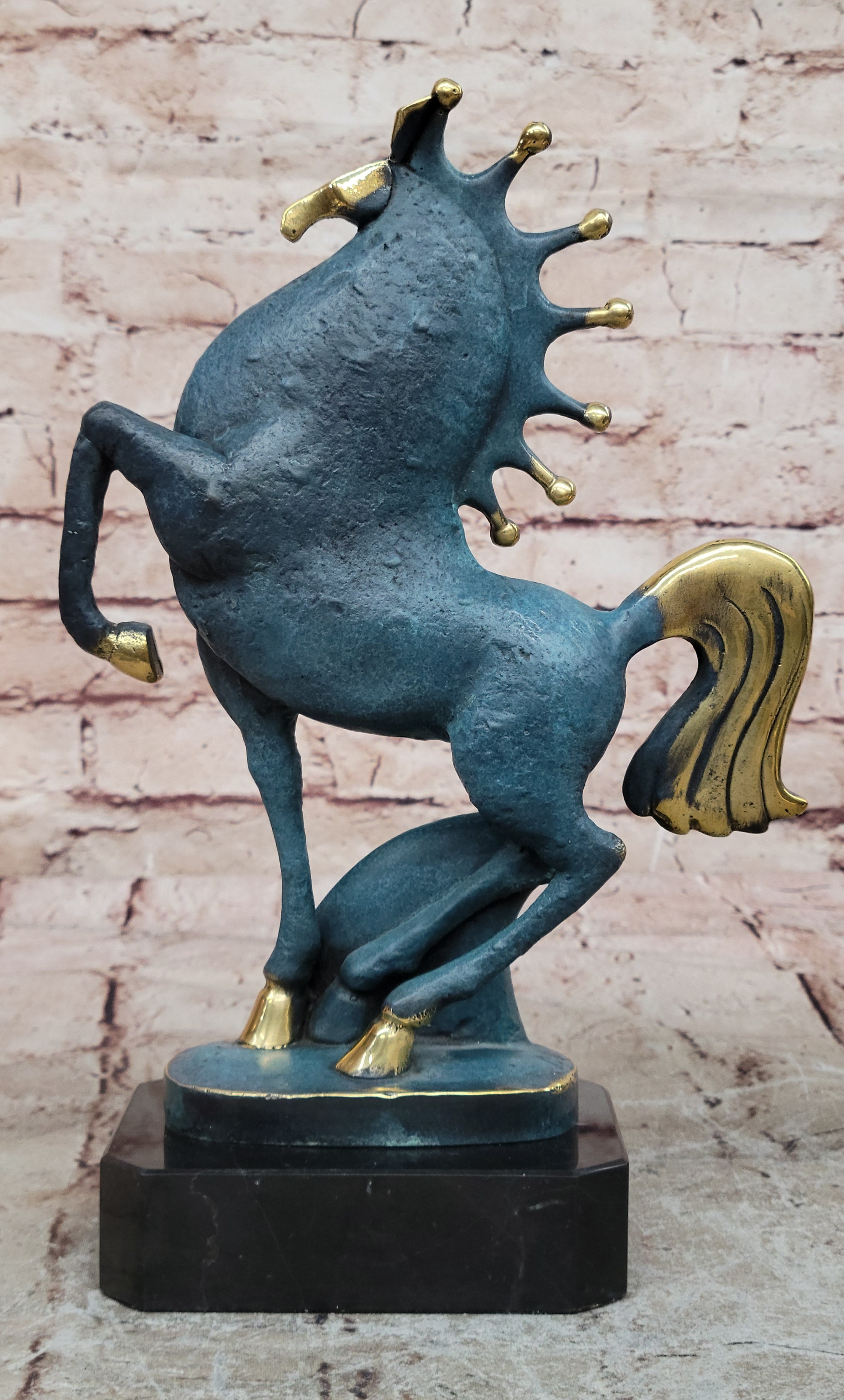 Artisanal Bronze Statue - Tang Horse Reflections by Miguel Lopez Sale