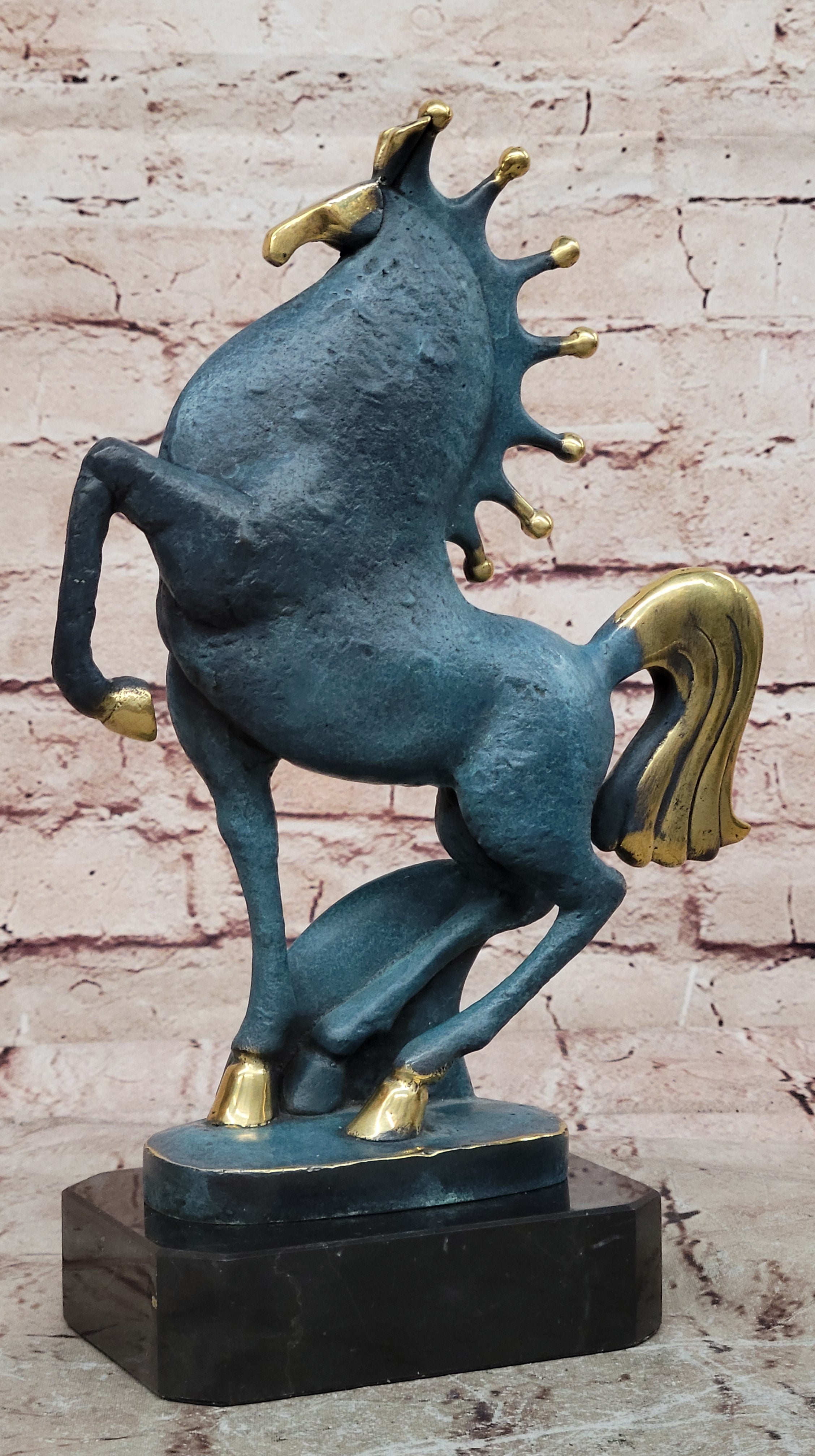 Artisanal Bronze Statue - Tang Horse Reflections by Miguel Lopez Sale