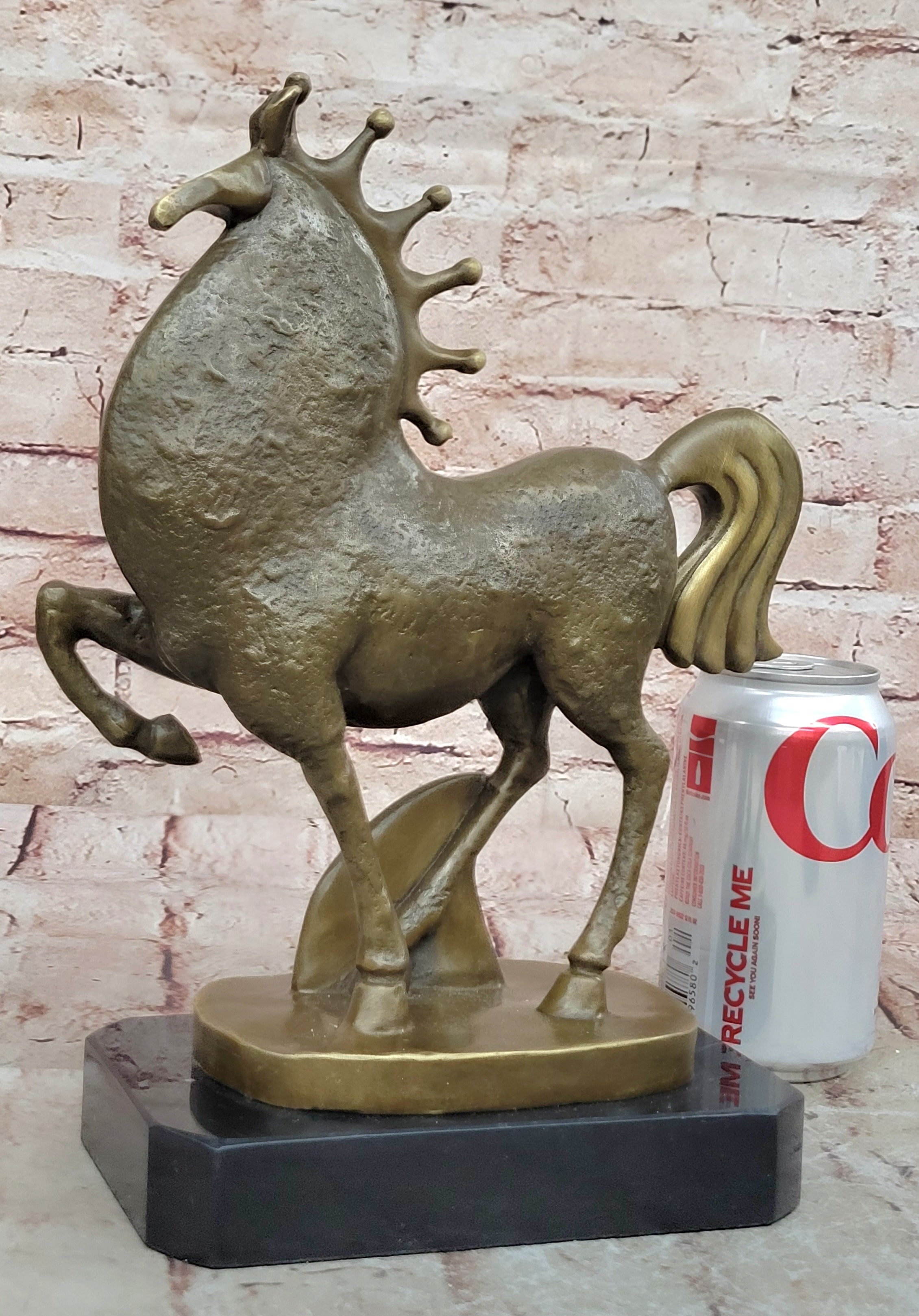 Abstract Horse Bronze Statue by Milo Mid Century Collectible Handcrafted Sculpture