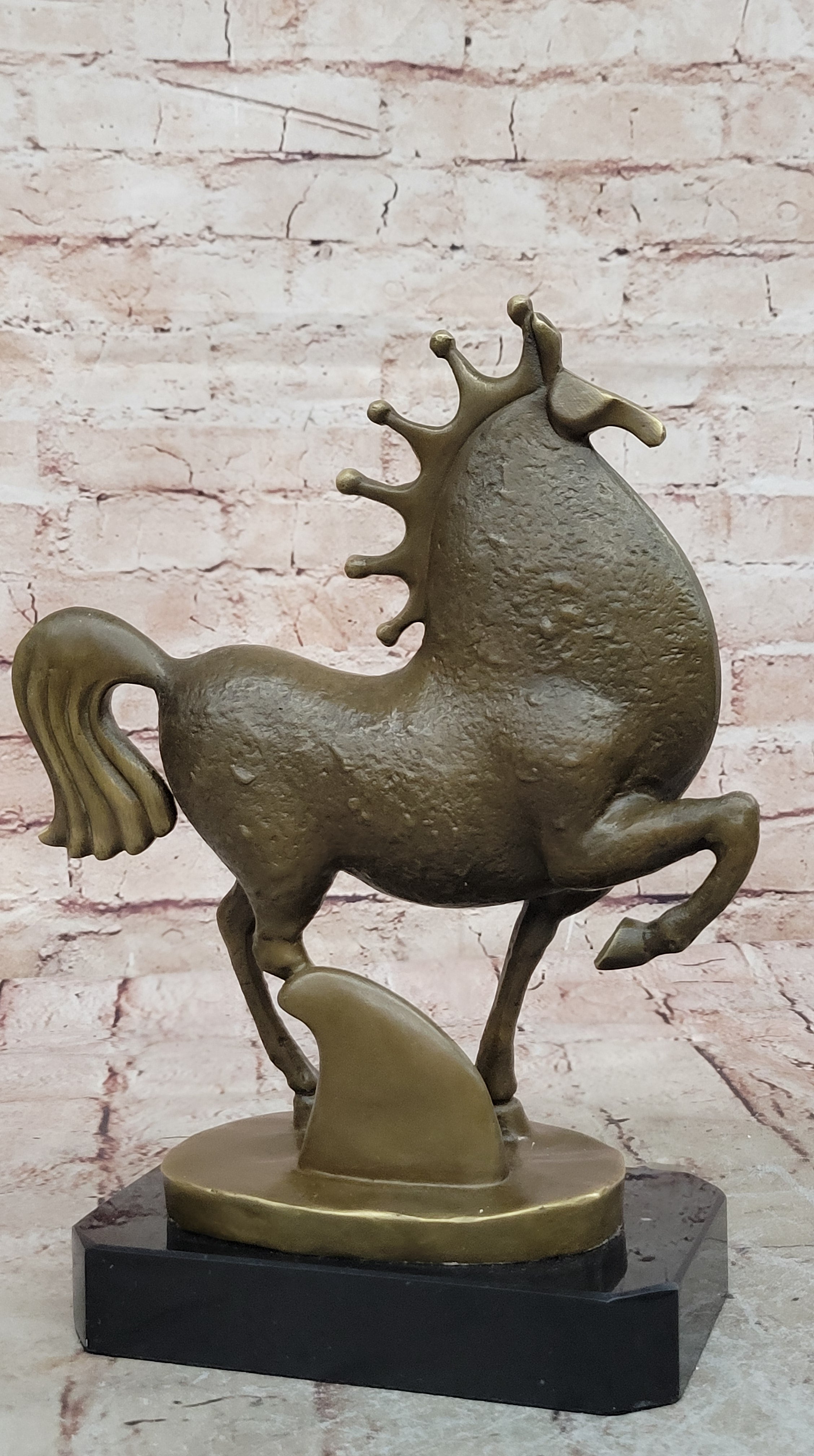 Abstract Horse Bronze Statue by Milo Mid Century Collectible Handcrafted Sculpture
