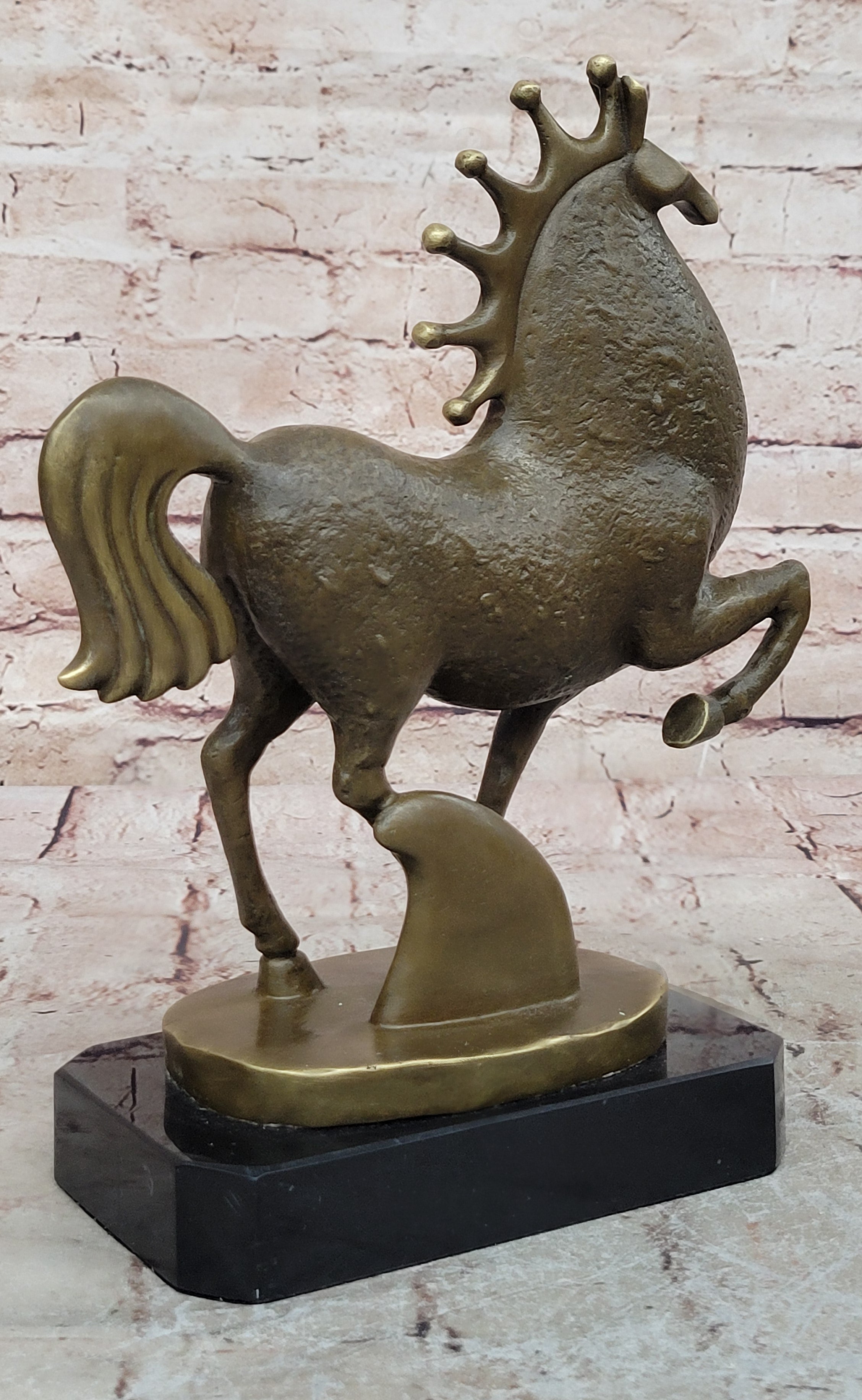 Abstract Horse Bronze Statue by Milo Mid Century Collectible Handcrafted Sculpture