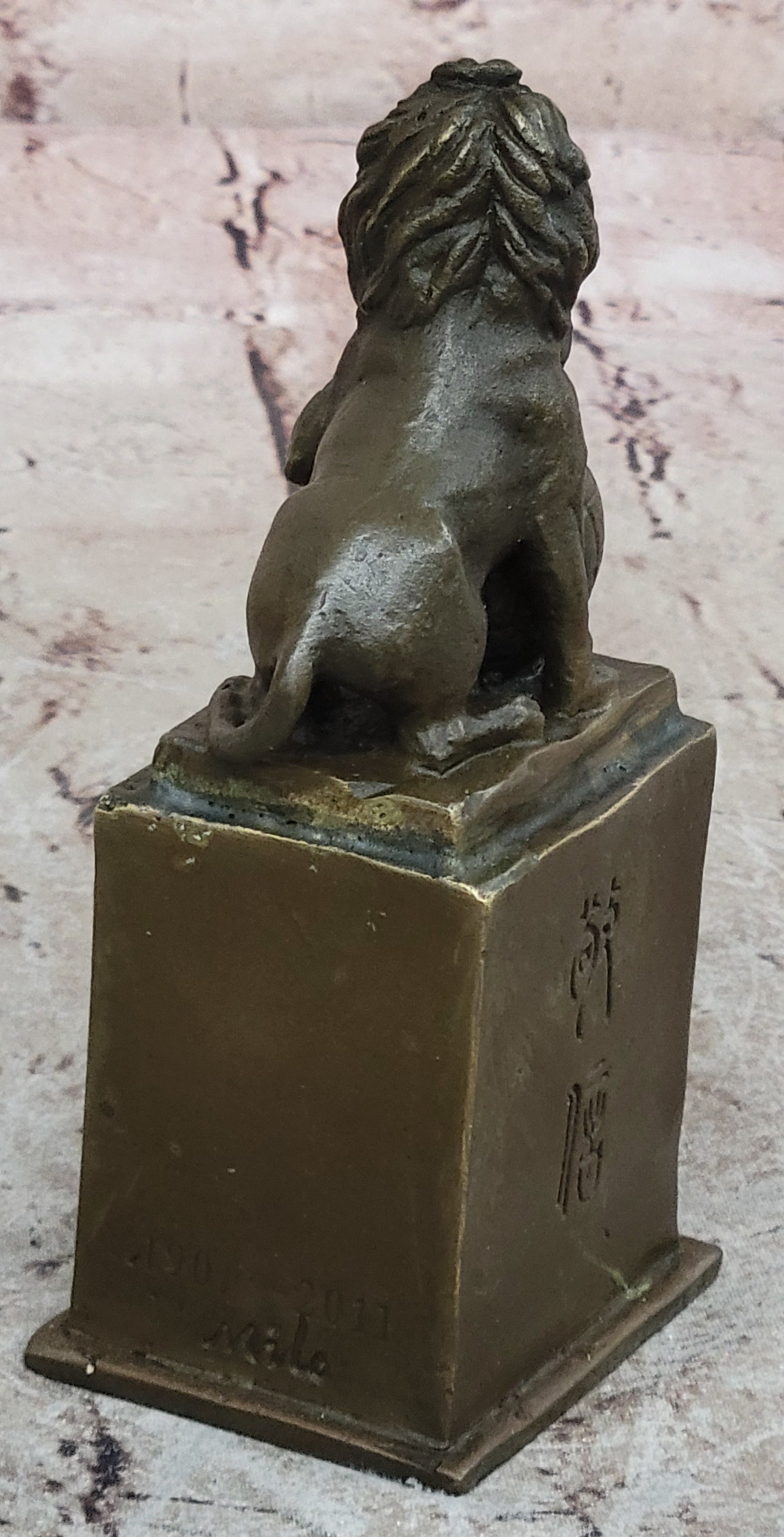 Handcrafted bronze sculpture SALE Marble Ball On Lion Casting