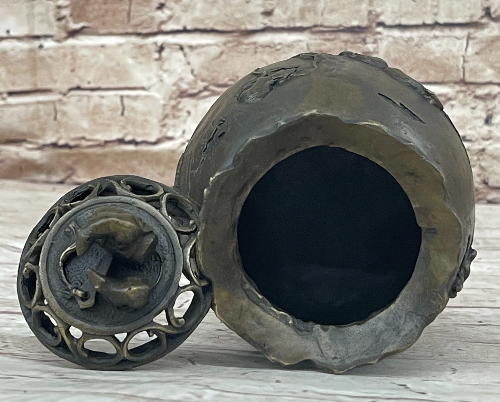 Milo Signed Bronze Rat Incense Burner Censor Sculpture Wealth Prosperity Luck