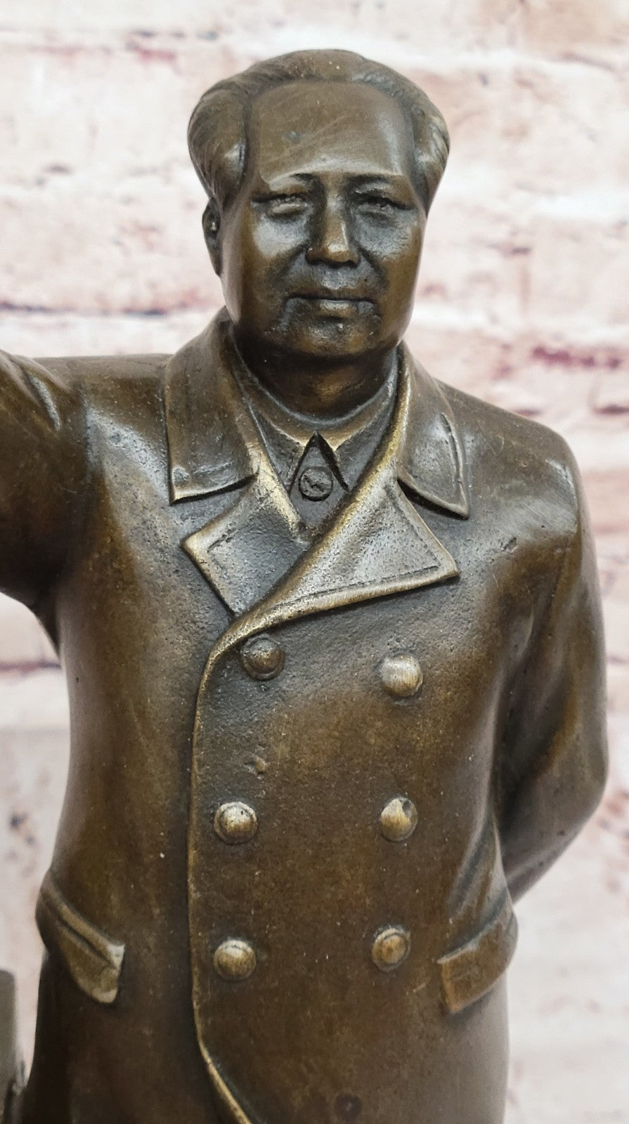 President Mao Bronze Figurine Leader Tribute Sculpture Hot Cast Home Office Decoration