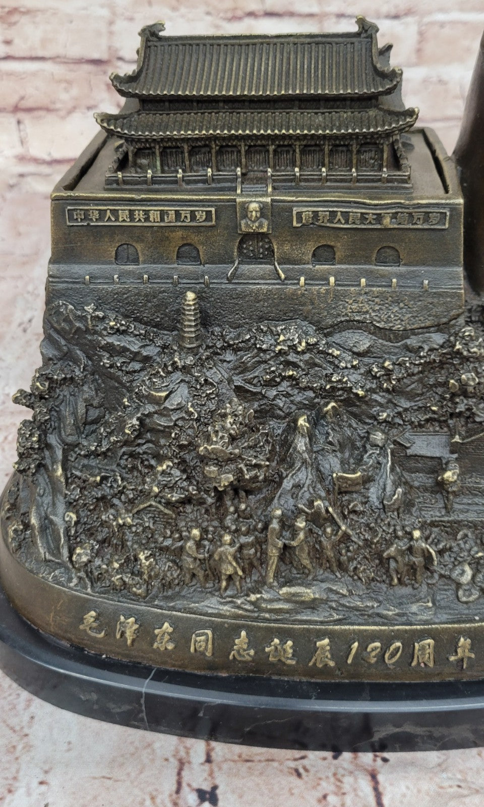 President Mao Bronze Figurine Leader Tribute Sculpture Hot Cast Home Office Decoration