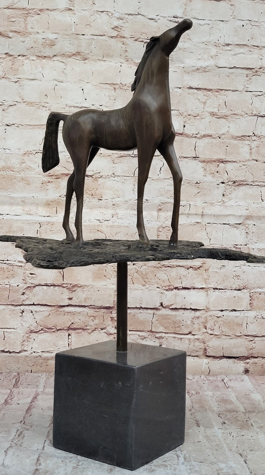Rare Salvador Dali Abstract Horse Bronze Sculpture Figurine Mid Century Artwork