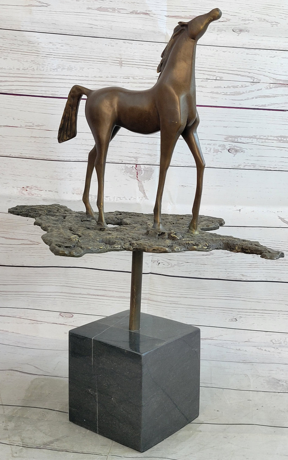 Rare Salvador Dali Abstract Horse Bronze Sculpture Figurine Mid Century Artwork