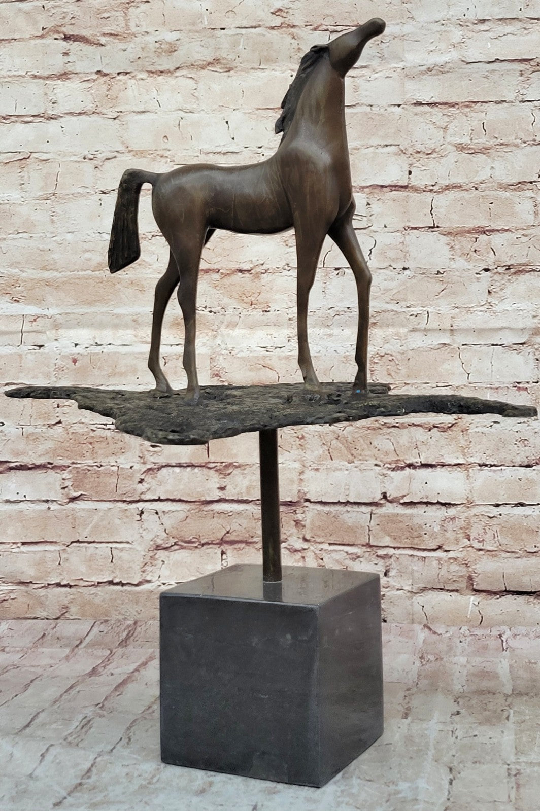 Rare Salvador Dali Abstract Horse Bronze Sculpture Figurine Mid Century Artwork