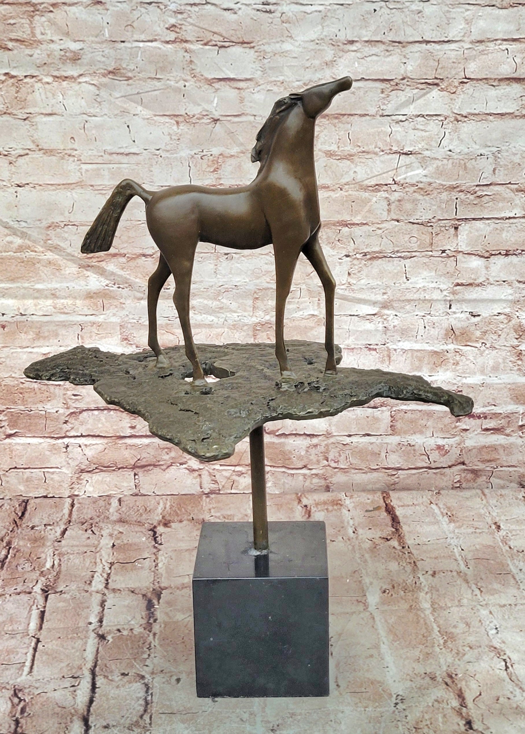 Rare Salvador Dali Abstract Horse Bronze Sculpture Figurine Mid Century Artwork