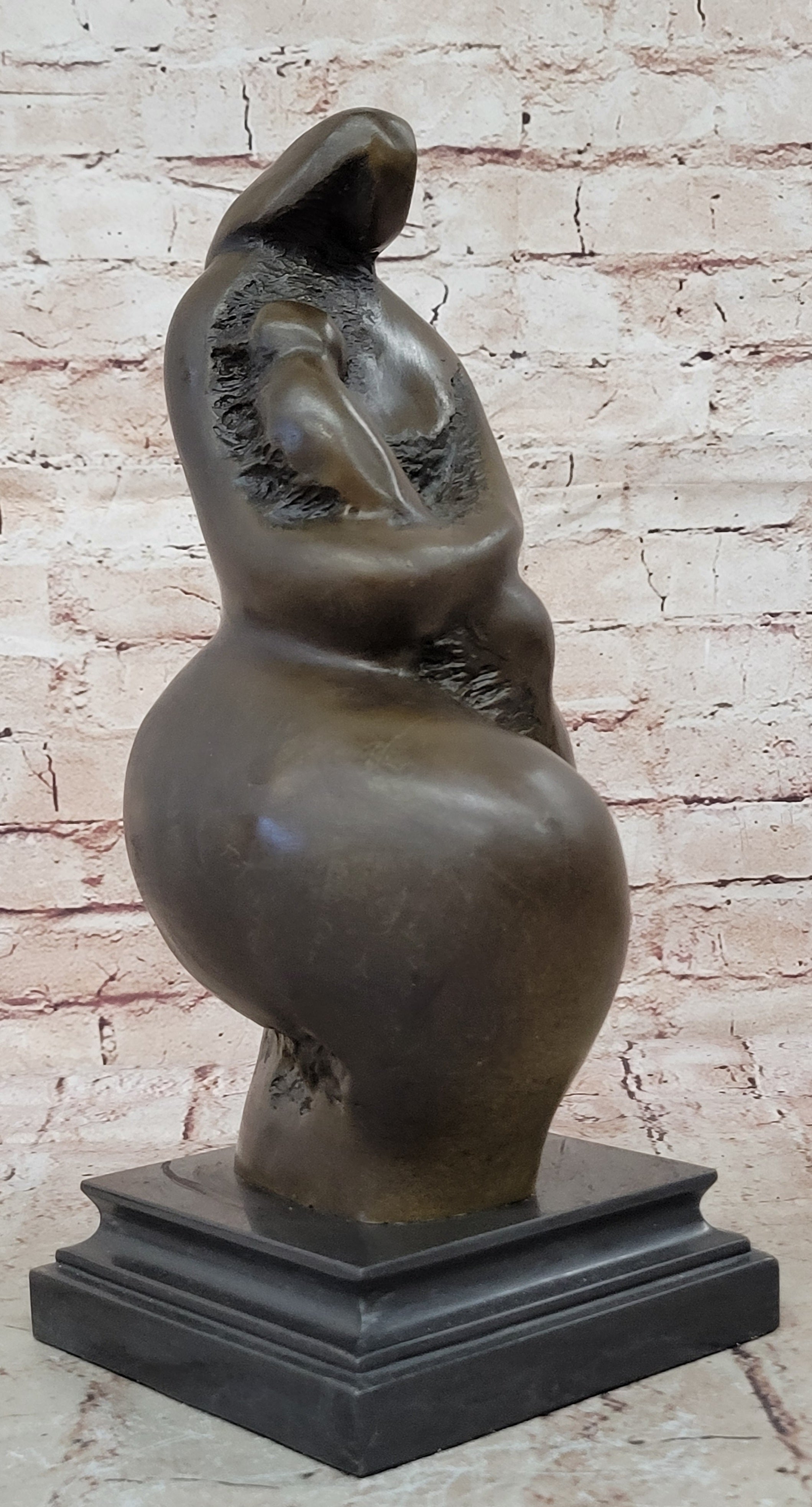 Hand Made Modern Style Mother and Child Bronze Statue, Botero Artwork, Lost Wax Method