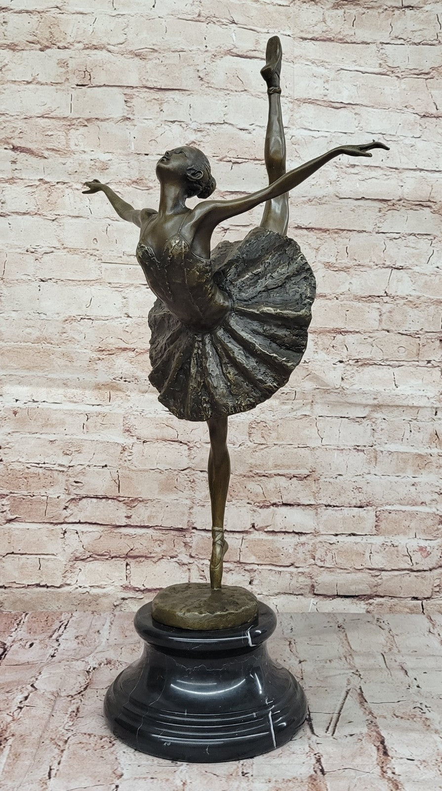 Extra Large Bronze Ballerina Sculpture - Fine Art for Home Office Decor