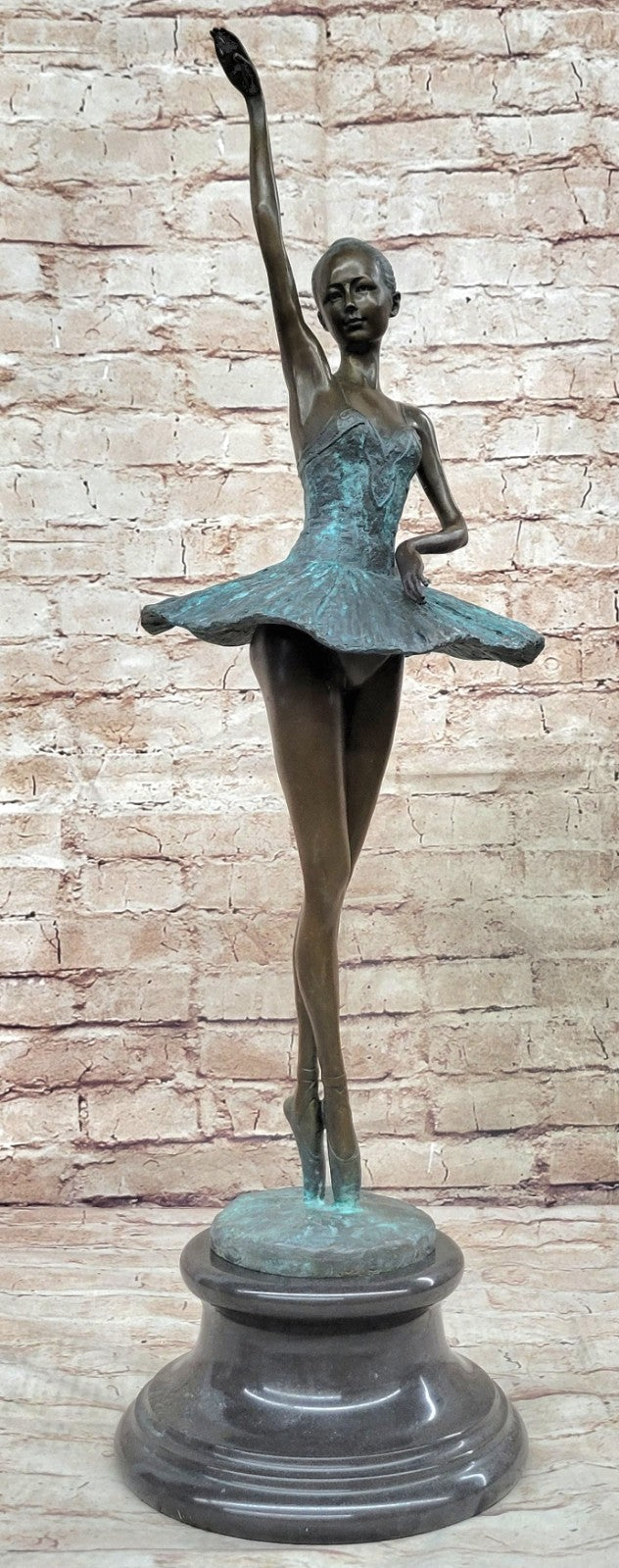 Elegant Miguel Lopez Bronze Ballerina Dancer - Lost Wax Method Artwork MILO