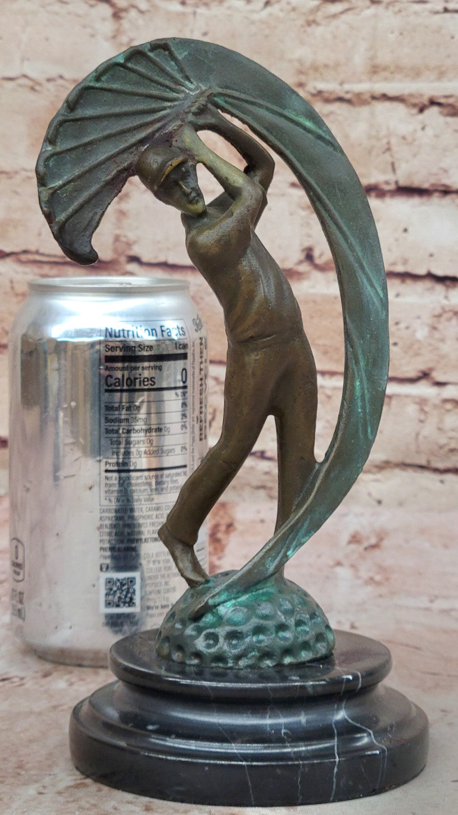 Golfer Bronze Sculpture Statue by Aldo Vitaleh Office Trophy Art Sports Figurine